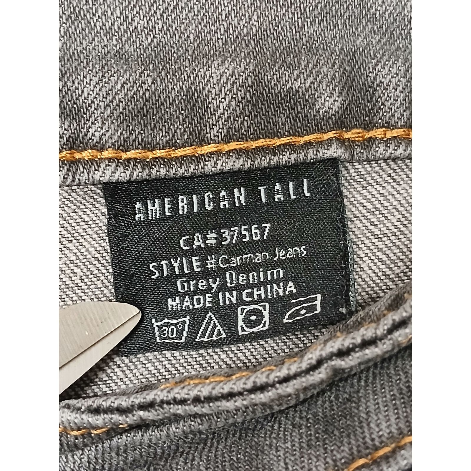 Other American Tall (34x36) Men's Straight Leg Gray Denim Jeans Size US 34 / EU 50 - 8 Thumbnail