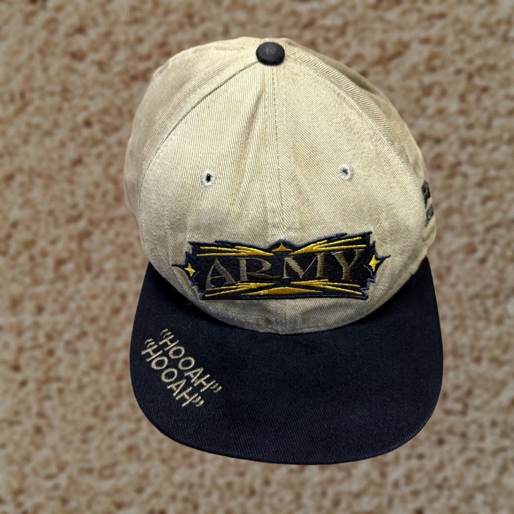 New Era VINTAGE New Era Army strap back baseball cap Mens One Size Beige Twill HOOAH 90s, Army, Patriotic, Adjustable, Casual Size ONE SIZE - 1 Thumbnail