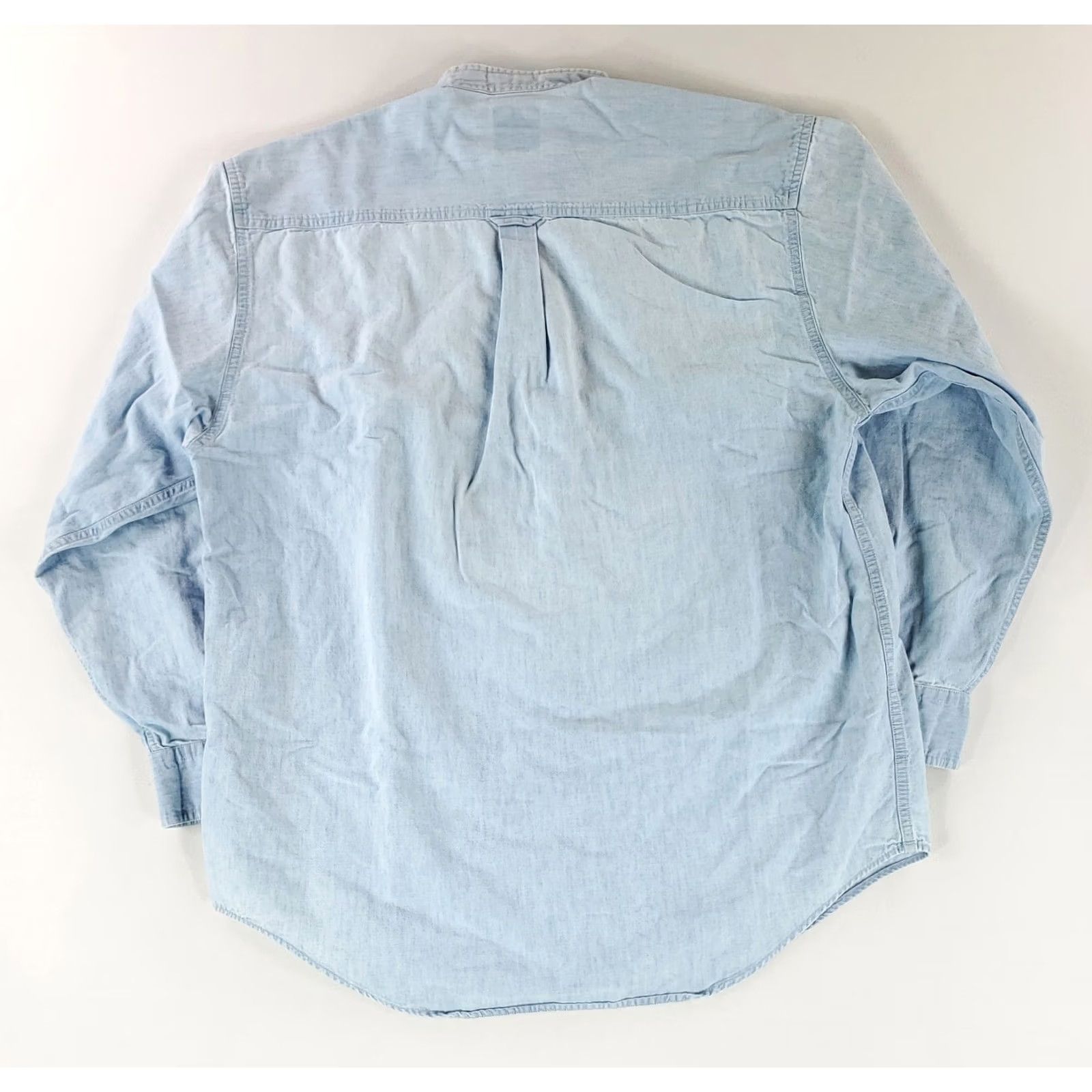 Gap VINTAGE Gap Shirt Chambray Button Up Blue Long Sleeve Mens S Size US S / EU 44-46 / 1 - 5 Thumbnail