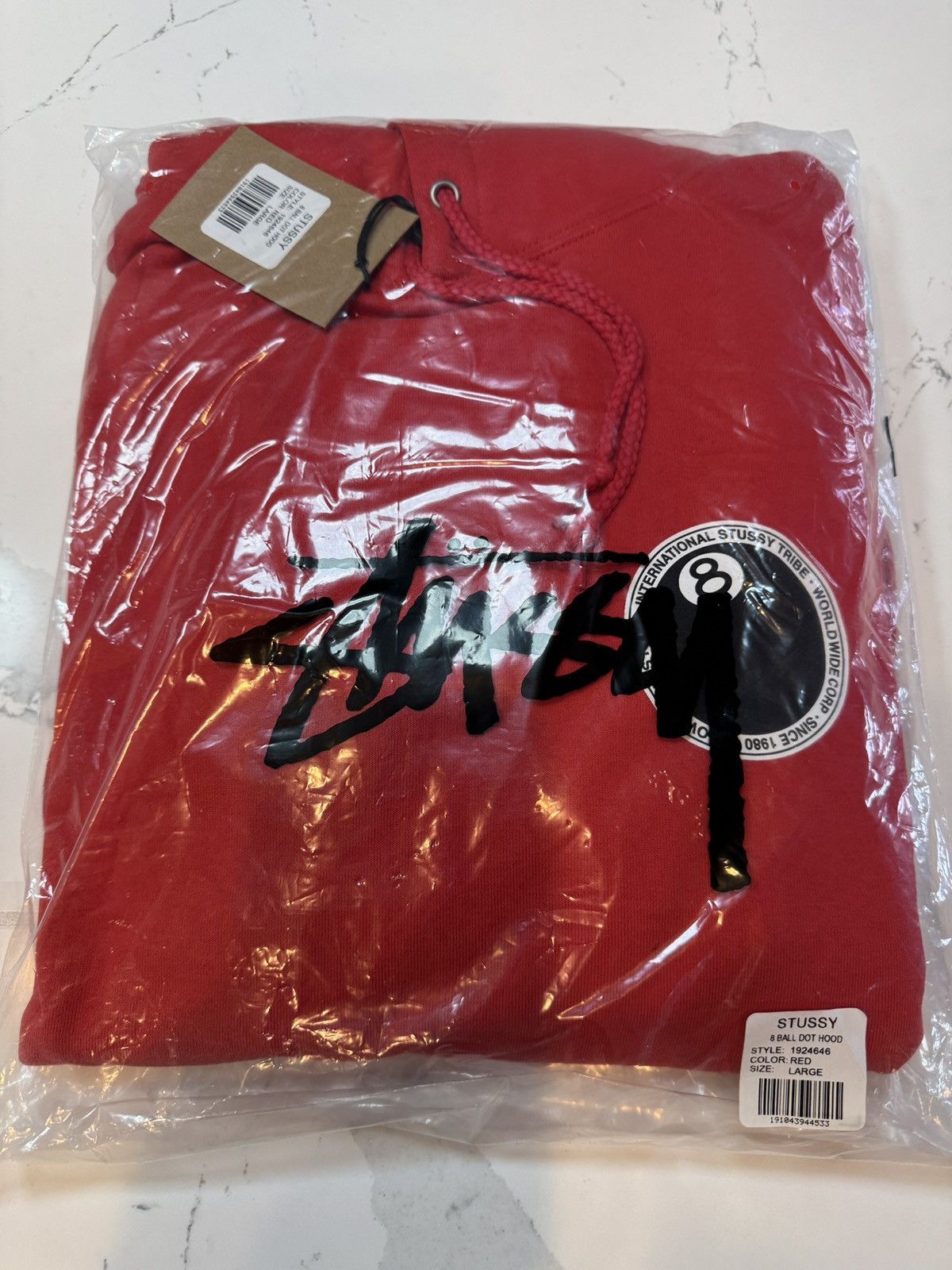 Stussy Stüssy 8 Ball Dot Hoodie Red Size Large Deadstock Size US L / EU 52-54 / 3 - 1 Thumbnail