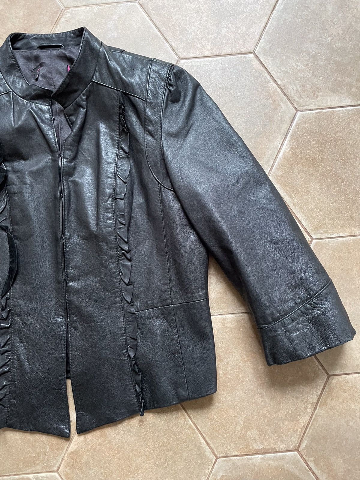 Designer AVANT-GARDE LEATHER JACKET Size L / US 10 / IT 46 - 5 Thumbnail