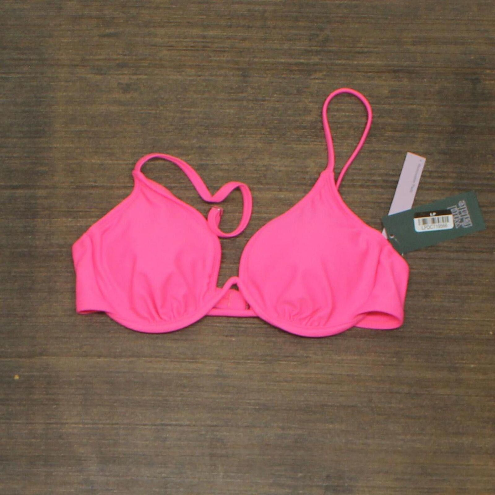 Designer NWT Wild Fable Underwire Bikini Top LREP67 XL Bright Pink Size XL / US 12-14 / IT 48-50 - 1 Thumbnail