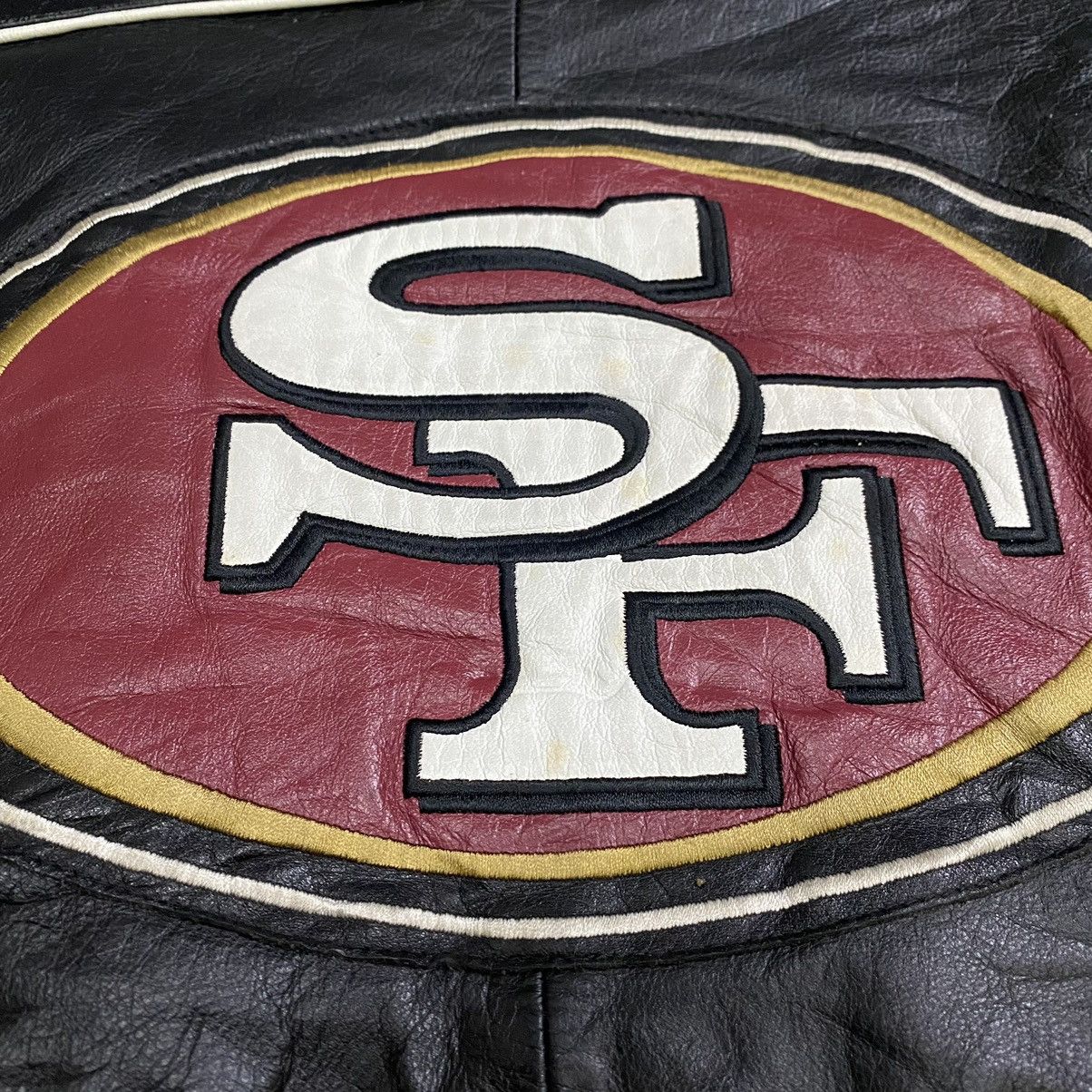 NFL Vintage SF 49ers NFL Leather Bomber Varsity Jacket Size US XL / EU 56 / 4 - 13 Thumbnail