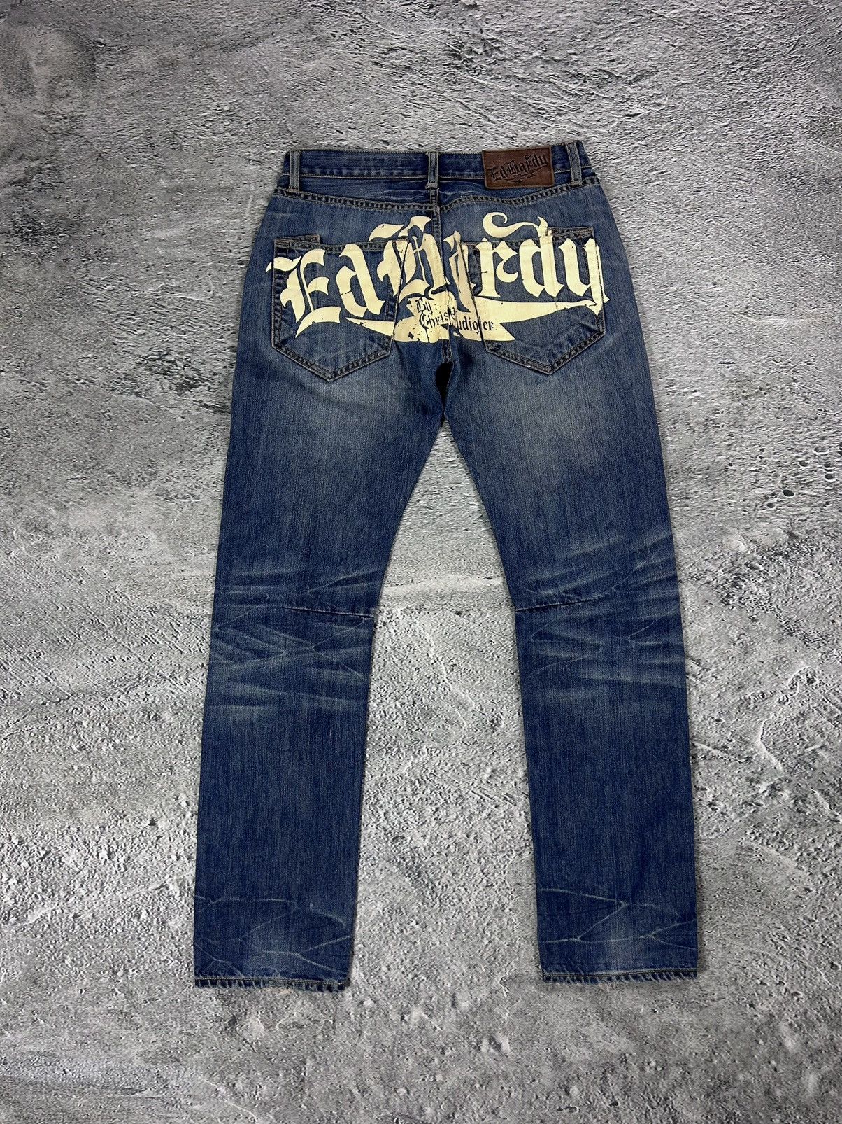 Ed Hardy Ed Hardy Christian Audigier vintage jeans big logo pants Size US 30 / EU 46 - 1 Thumbnail