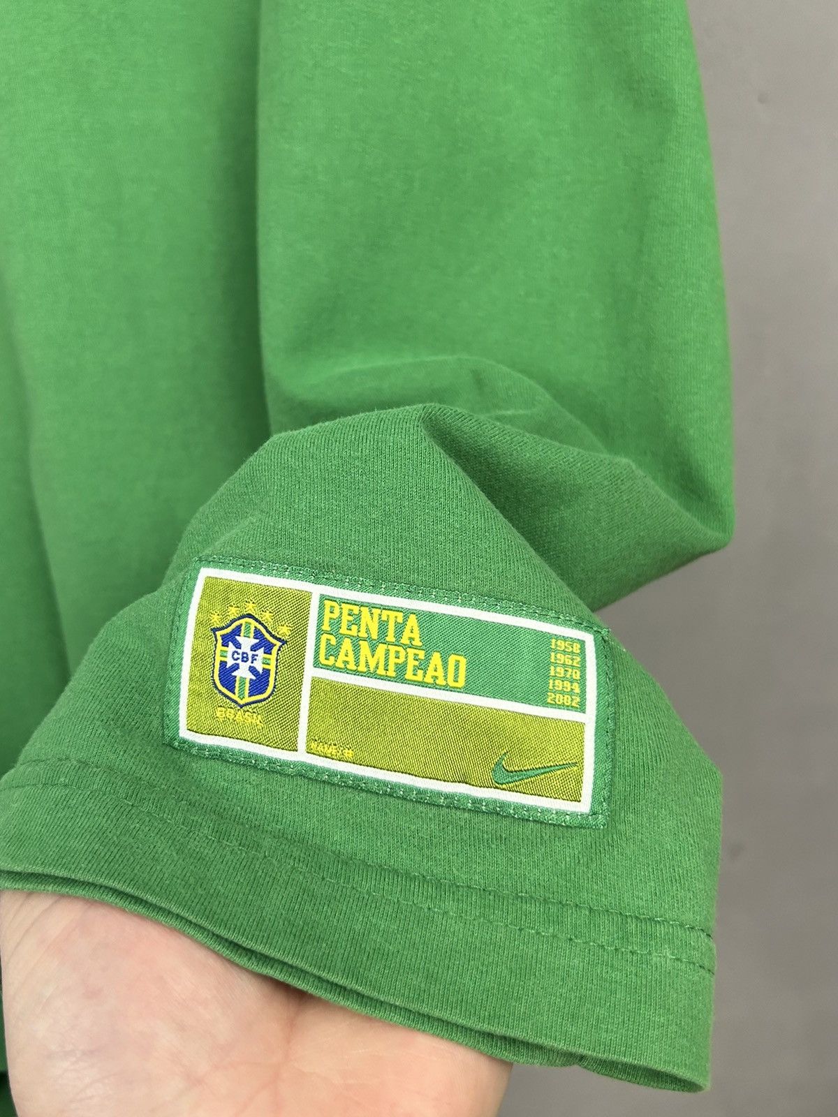 Nike Vintage Nike Brasil Football T-Shirt Green Size XL Size US XL / EU 56 / 4 - 4 Thumbnail