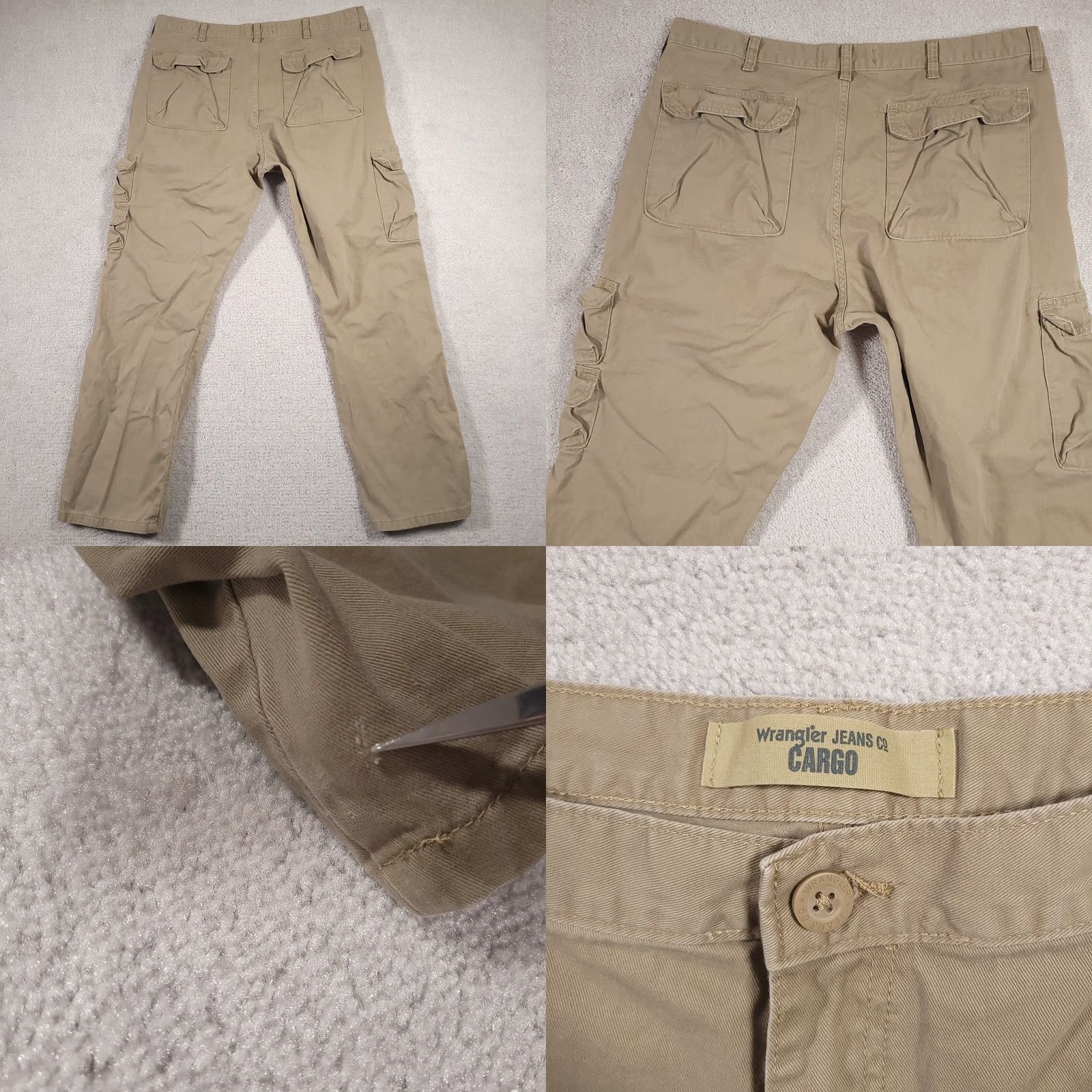 Wrangler Wrangler Cargo Pants Mens 40x32 Khaki Beige Relaxed Fit Workwear Outdoors Size US 40 / EU 56 - 9 Thumbnail