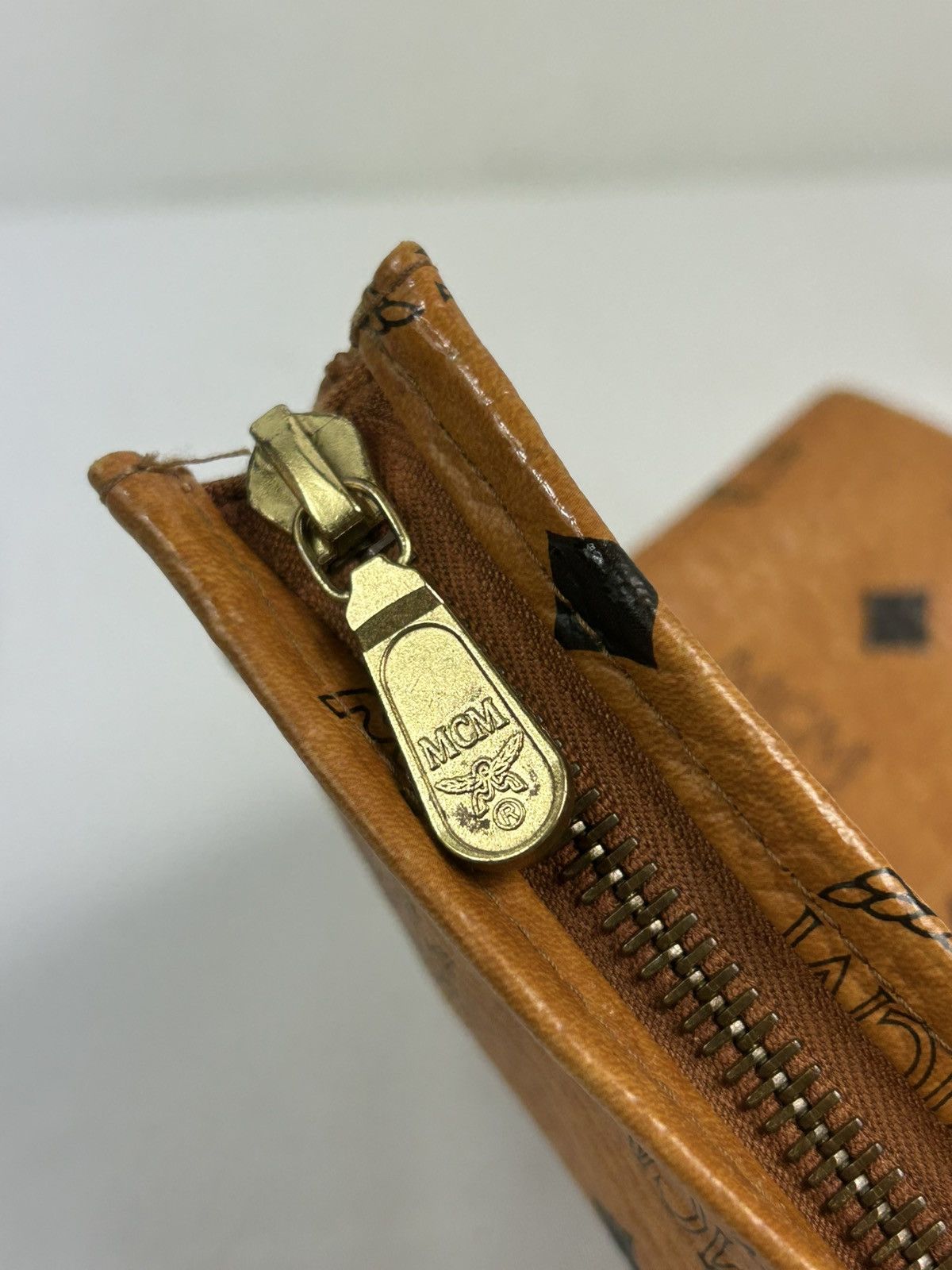 MCM MCM Cognac Leather Clutch Bag Size ONE SIZE - 7 Thumbnail