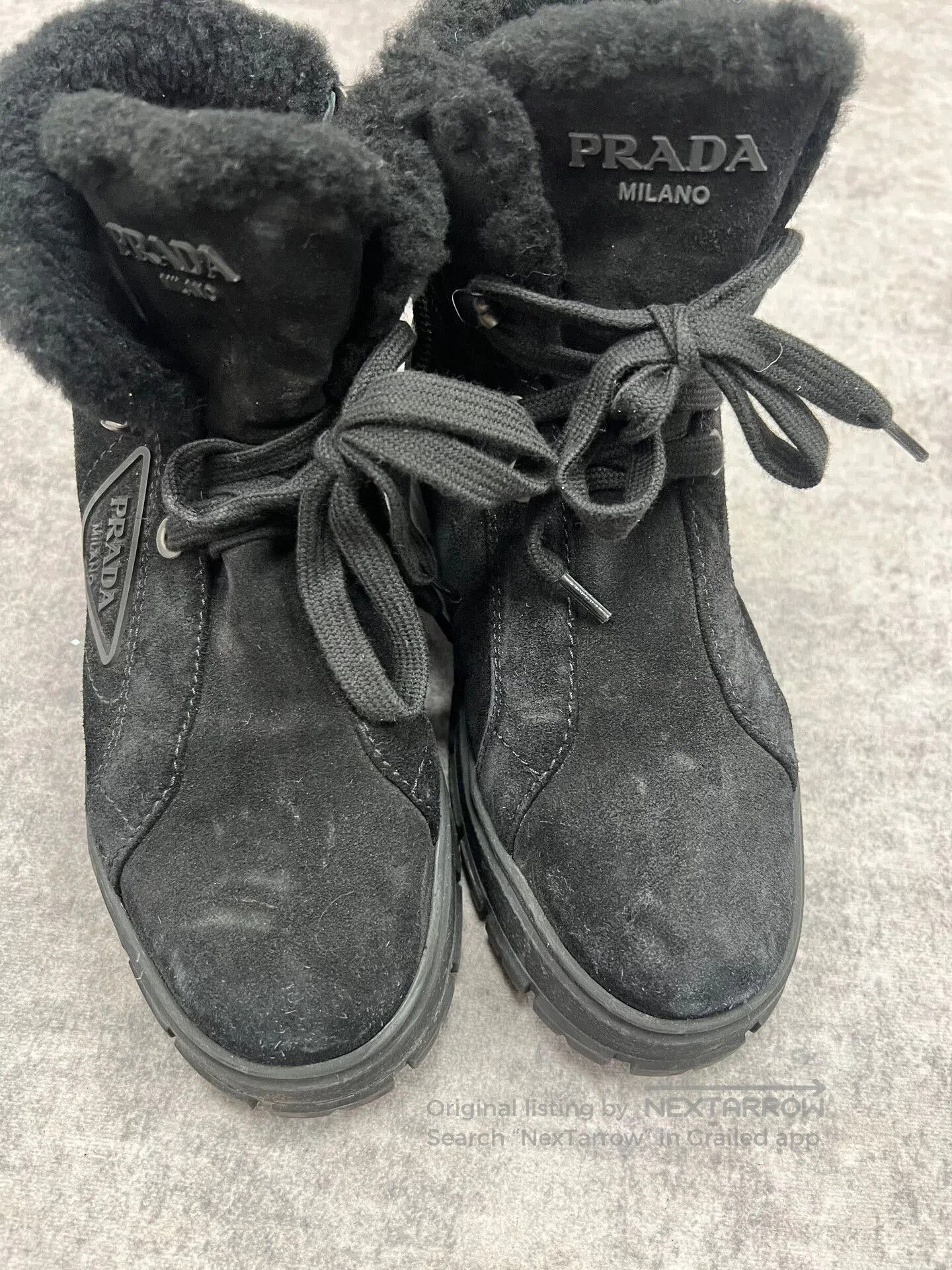 Prada Prada Thick Sole Snow Boots in Black. Size US 5 / IT 35 - 4 Thumbnail