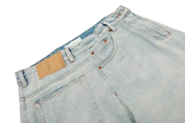 VIBE Men's wide-leg light-washed distressed jeans Size US 32 / EU 48 - 4 Thumbnail