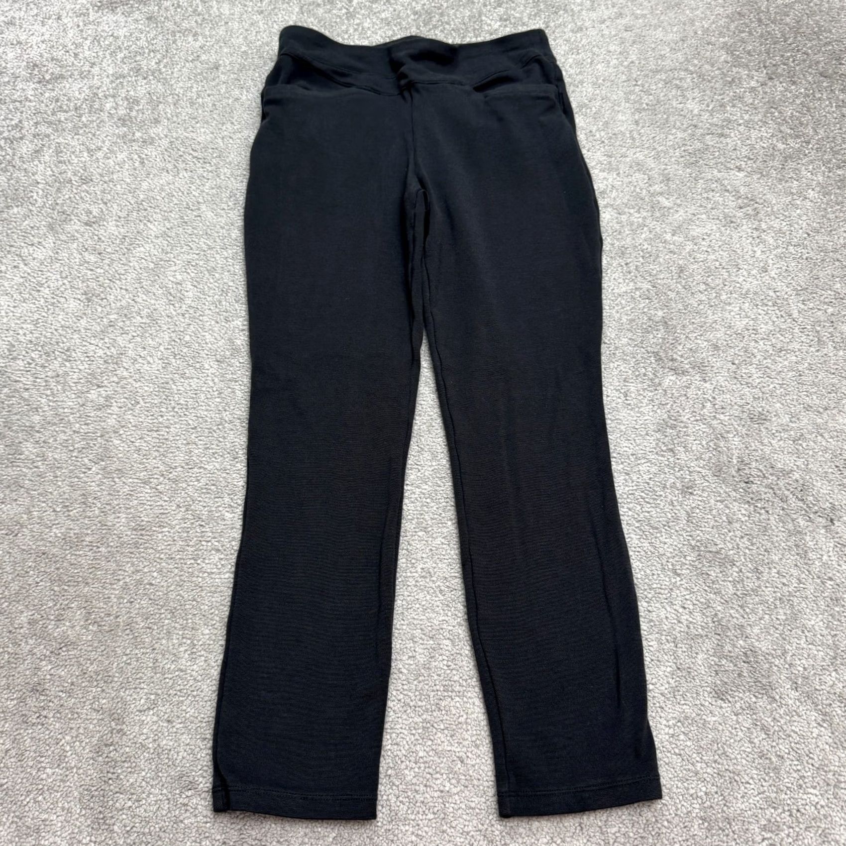 Prana Prana Monte Baldo Leggings Pants Womens Medium Black Stretch Pockets Slim Fit Active Sports Athleisure Modern Drawstring? Size 32" / US 10 / IT 46 - 2 Thumbnail