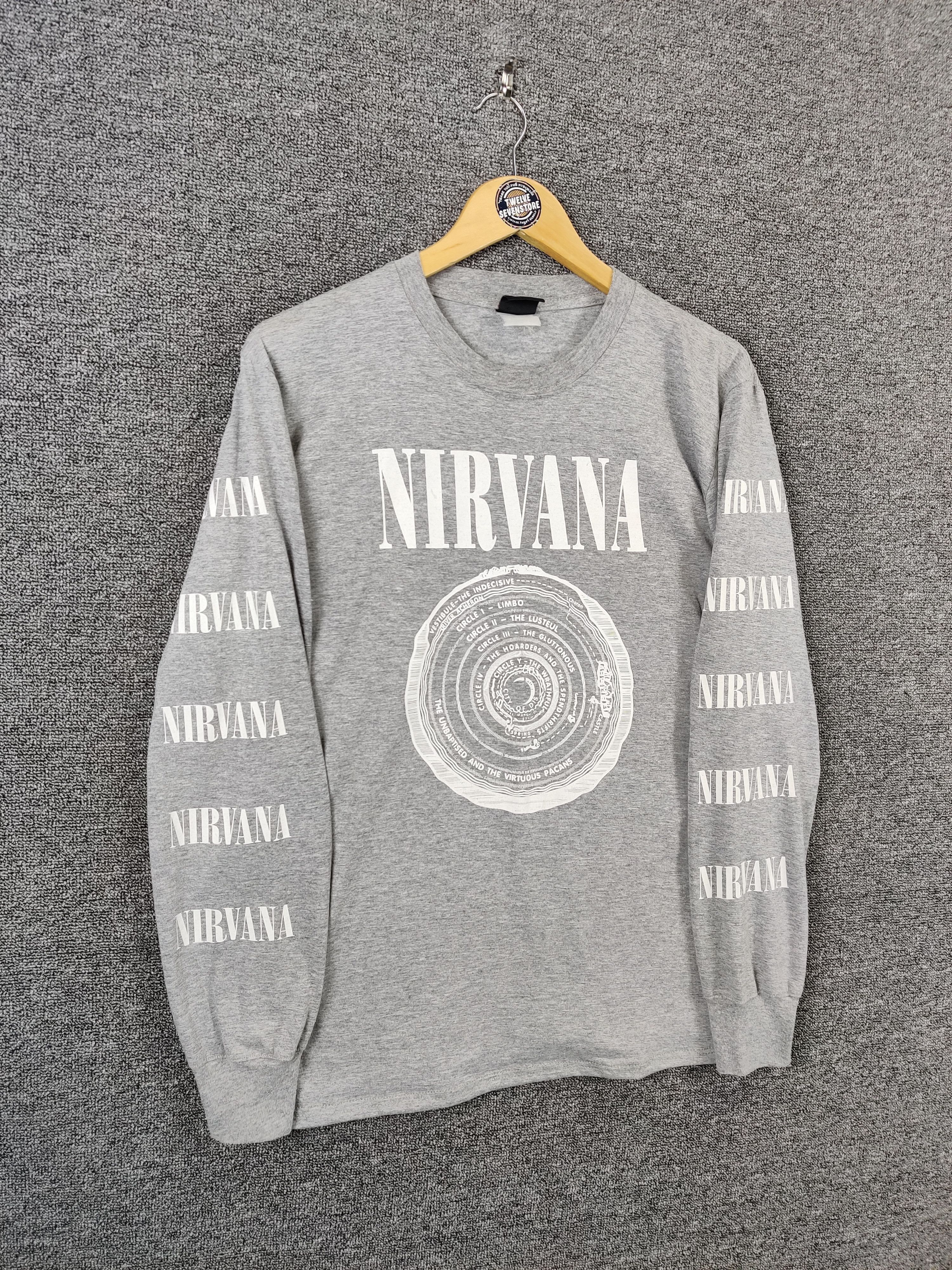 Vintage Nirvana Vestibule Long Sleeve Band Tee Tshirt - Tops