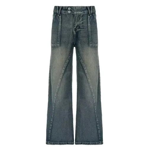 Jean Streetwear Retro Vintage Distressed Patchwork Y2k Jeans Size 28" / US 6 / IT 42 - 3 Thumbnail