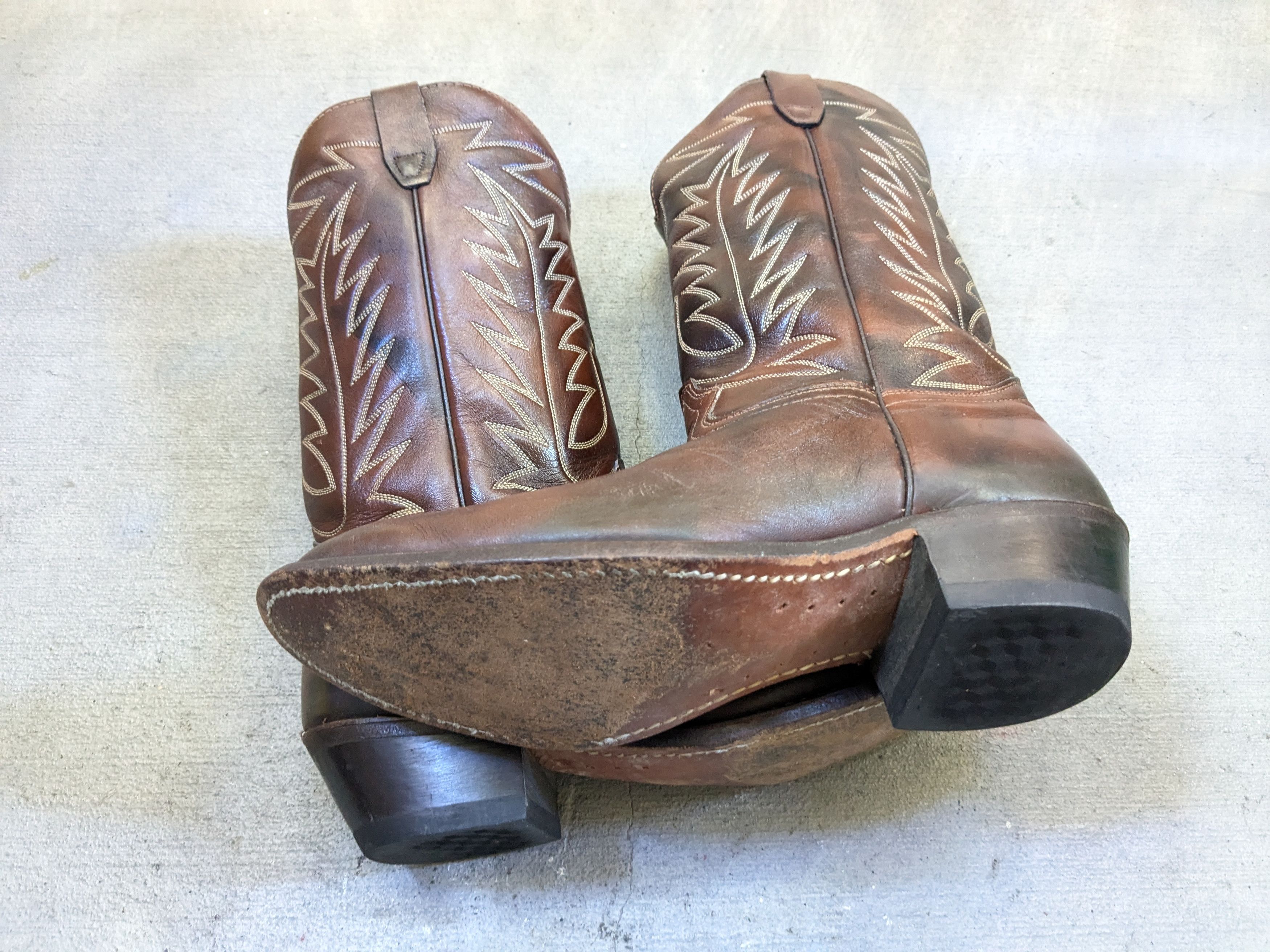 Sears Vintage Sears Cowboy Boots 10 D Brown Leather USA Size US 10 / EU 43 - 12 Thumbnail