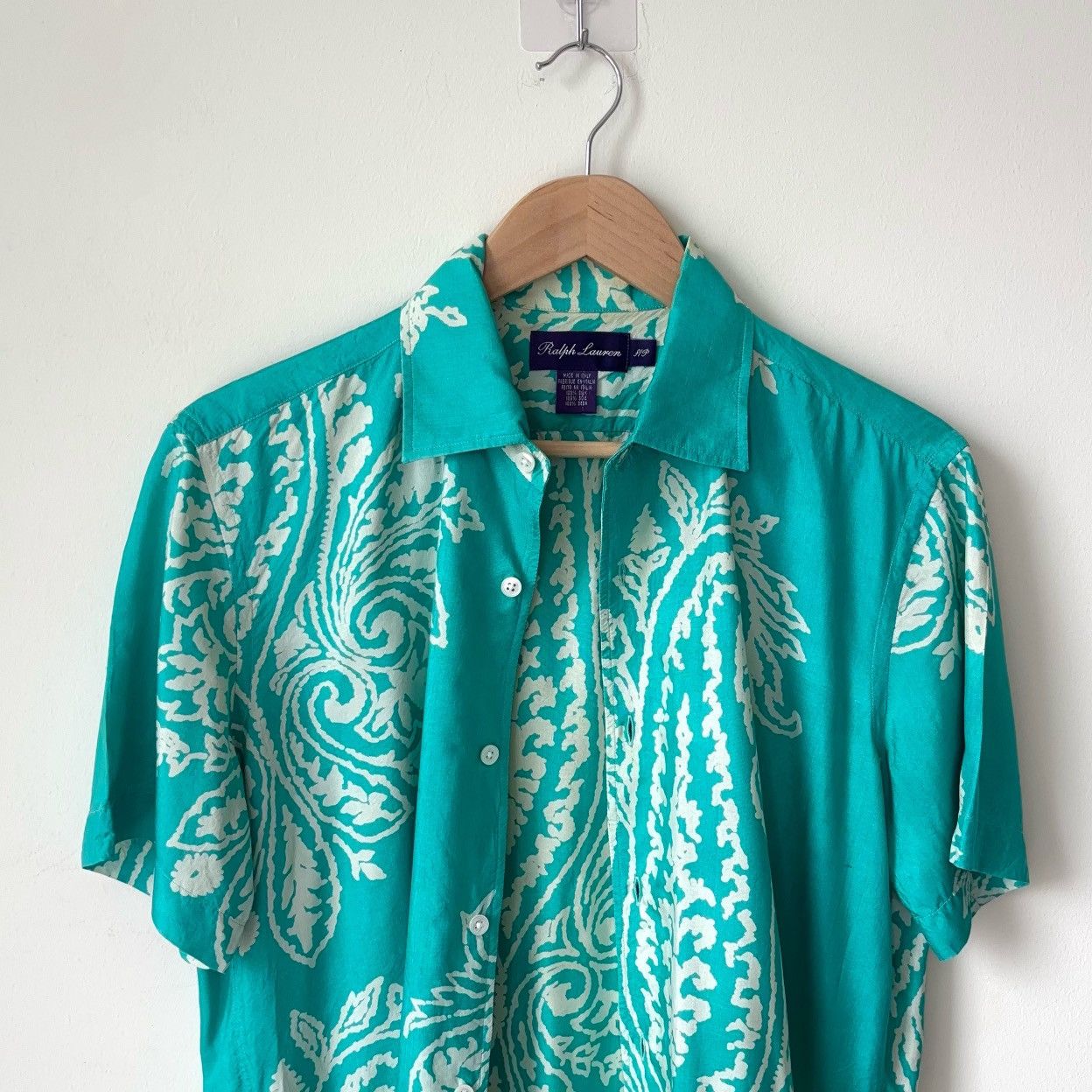 Ralph Lauren Purple Label 100% Silk Floral Hawaiian Shirt Made in Italy Size US L / EU 52-54 / 3 - 6 Thumbnail