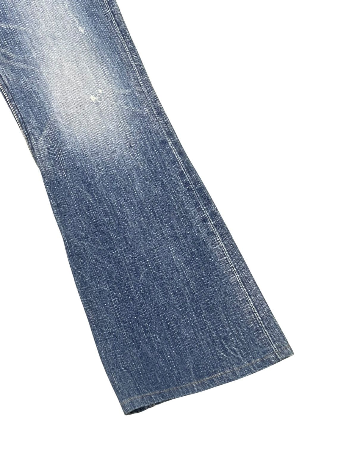If Six Was Nine Flare Jeans Edwin Japan Distress Low Rise Boot Cut 2🟦0 Size US 30 / EU 46 - 4 Thumbnail