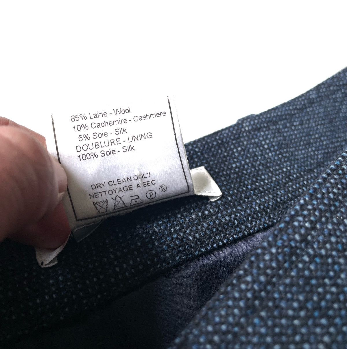 Christian Dior Monsieur × Dior Christian Dior Blue Wool & Cashmere & Silk Skirt Size 38/S-M Size 26" / US 2 / IT 38 - 8 Thumbnail