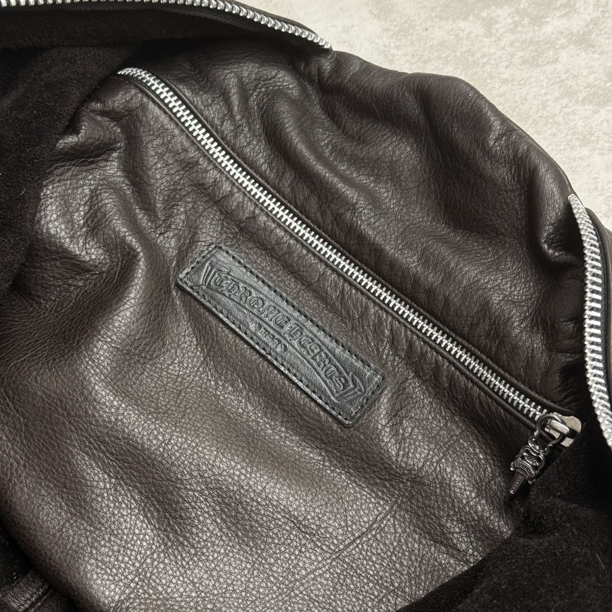 Chrome Hearts Chrome Hearts Rare Brown Leather Fleur XL Duffel Bag Size ONE SIZE - 11 Thumbnail