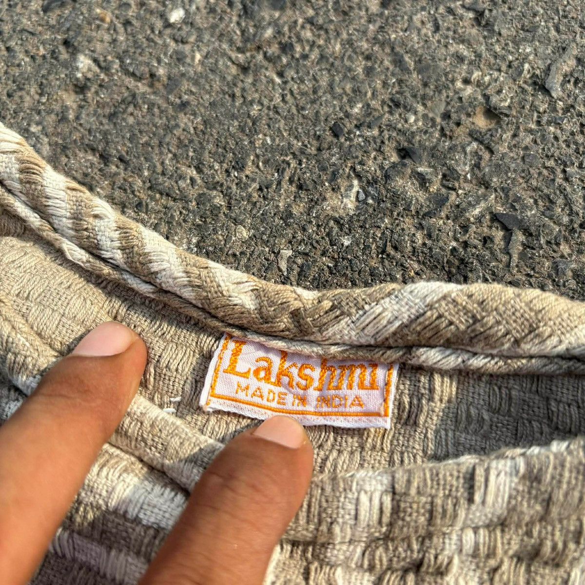 Vintage Lakshmi India Woven Stripe Pullover – Made in India Size US XL / EU 56 / 4 - 2 Thumbnail