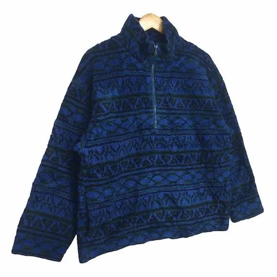 Vintage BOSSY HILL International Navajo Aztec Fleece Jacket Size US M / EU 48-50 / 2 - 3 Thumbnail