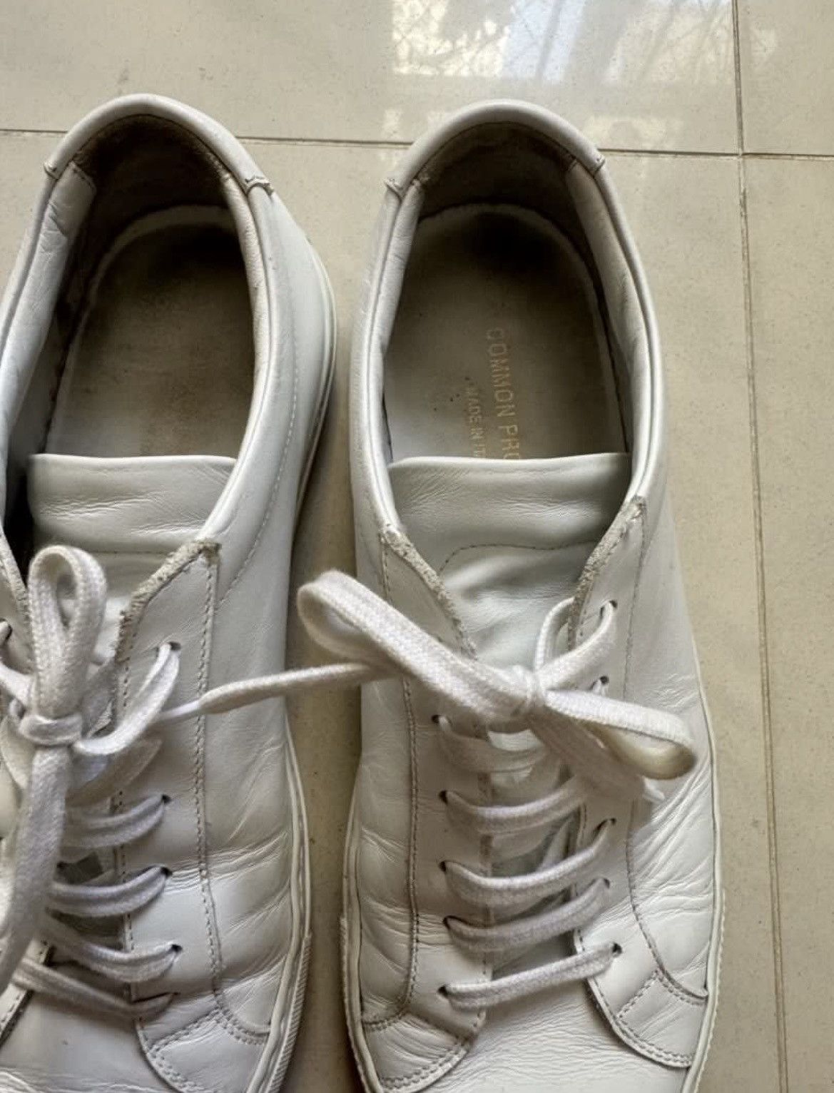 image of Common Projects Achilles Low - White - Size 40 (No Box/laces) Shoes, Men's