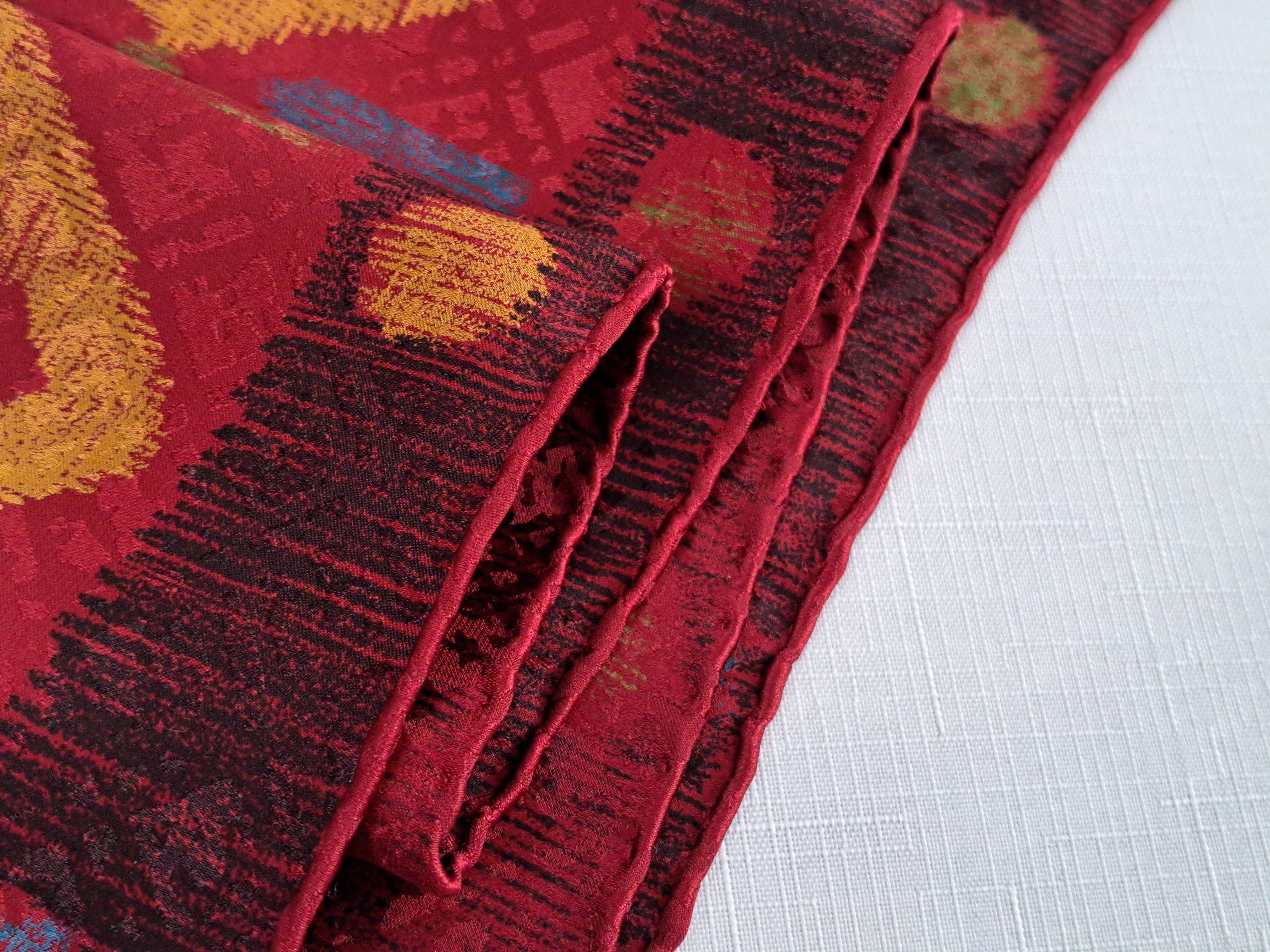 Lanvin × Vintage Vintage LANVIN Aztec motif jacquard silk scarf. Size ONE SIZE - 7 Thumbnail