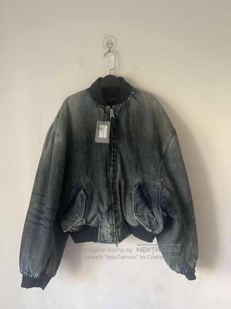 Balenciaga Balenciaga Spring 3B denim distressed pilot jacket Size US L / EU 52-54 / 3 - 1 Thumbnail