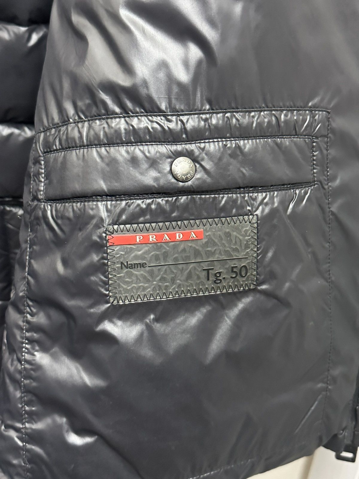Prada Prada biker style navy down jacket sz M Size US M / EU 48-50 / 2 - 10 Thumbnail