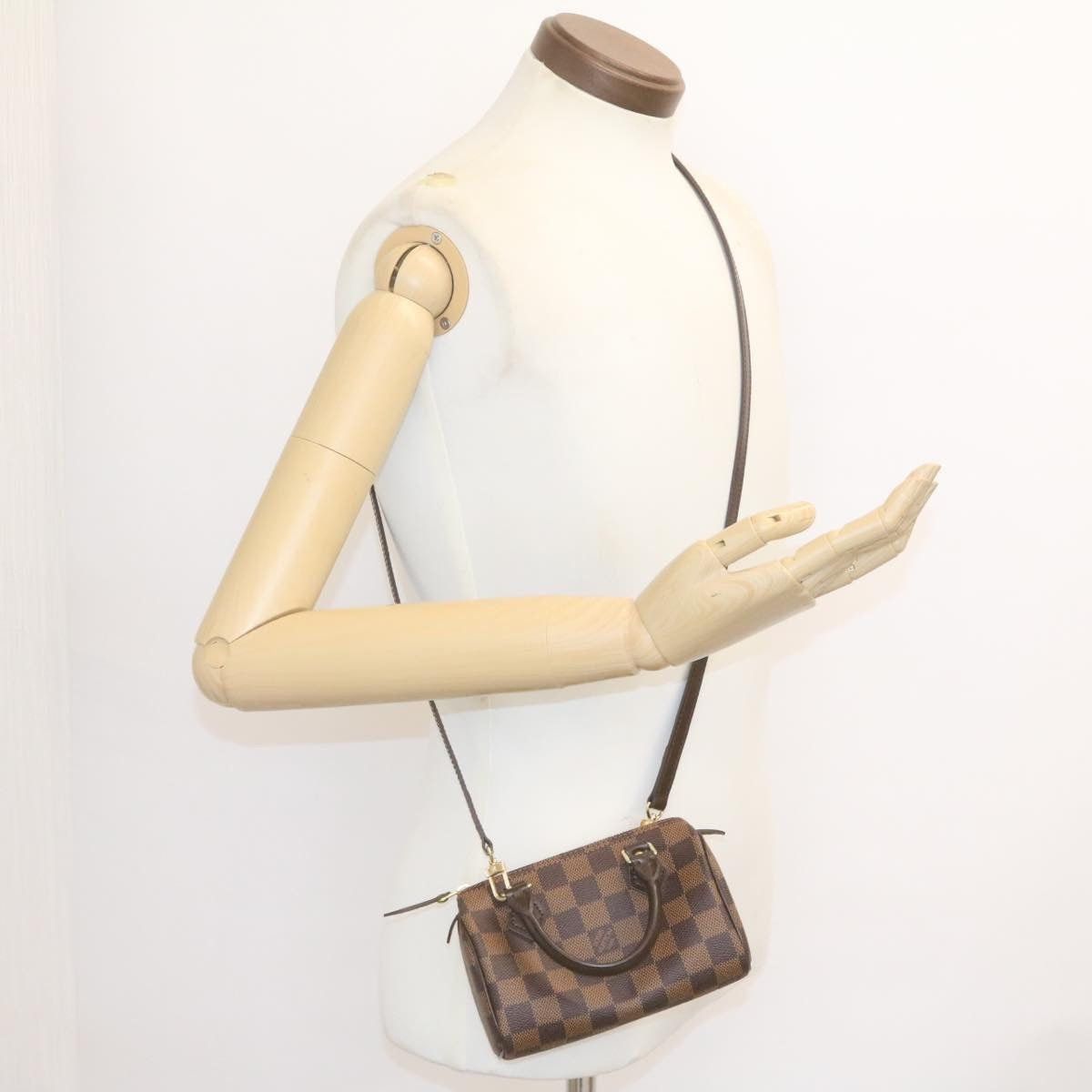 Louis Vuitton LOUIS VUITTON Damier Ebene Mini Speedy Hand Bag M41534 Size ONE SIZE - 13 Thumbnail