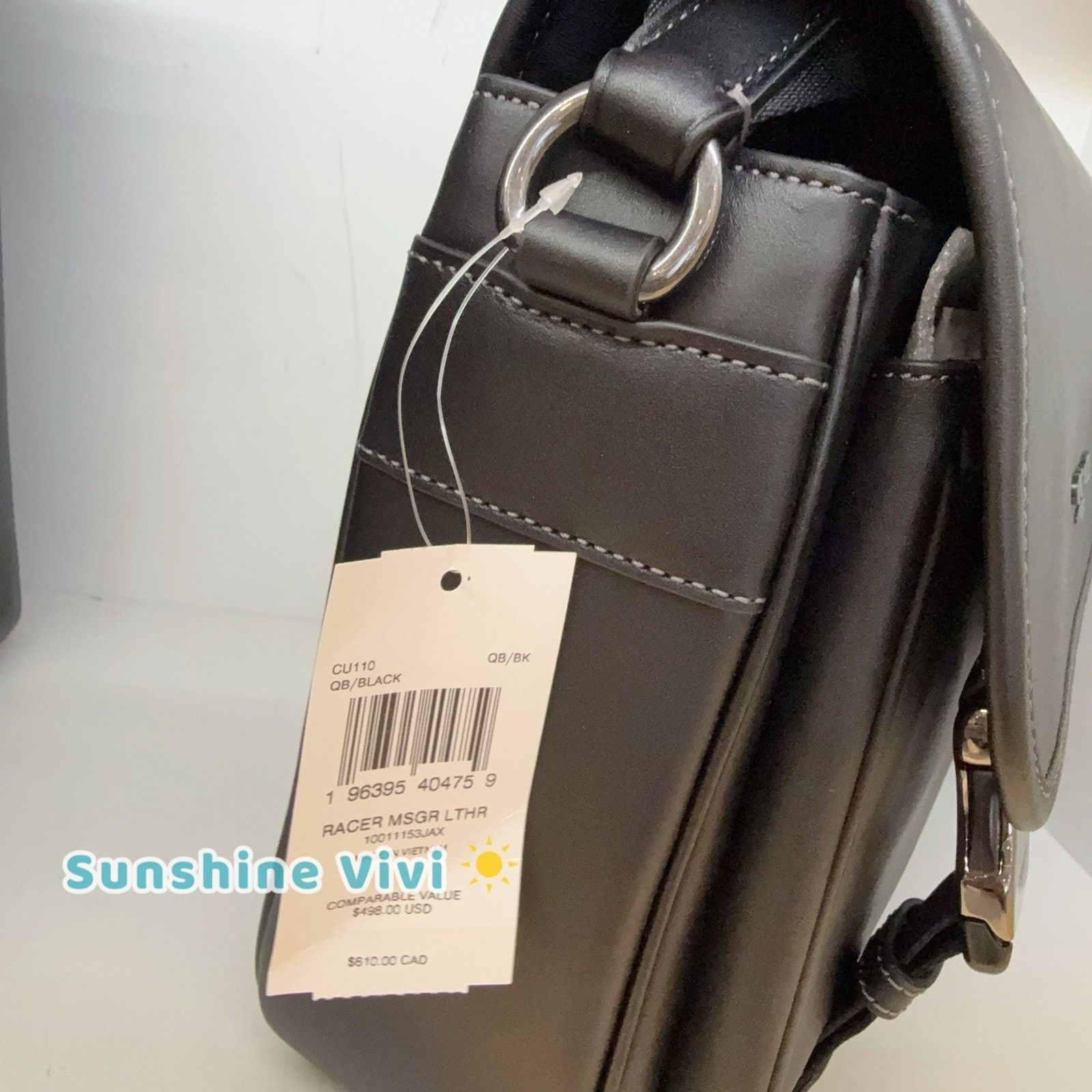 Coach NWT Coach Racer Messenger Colorblock CU110 Gunmetal BLACK Size ONE SIZE - 3 Thumbnail