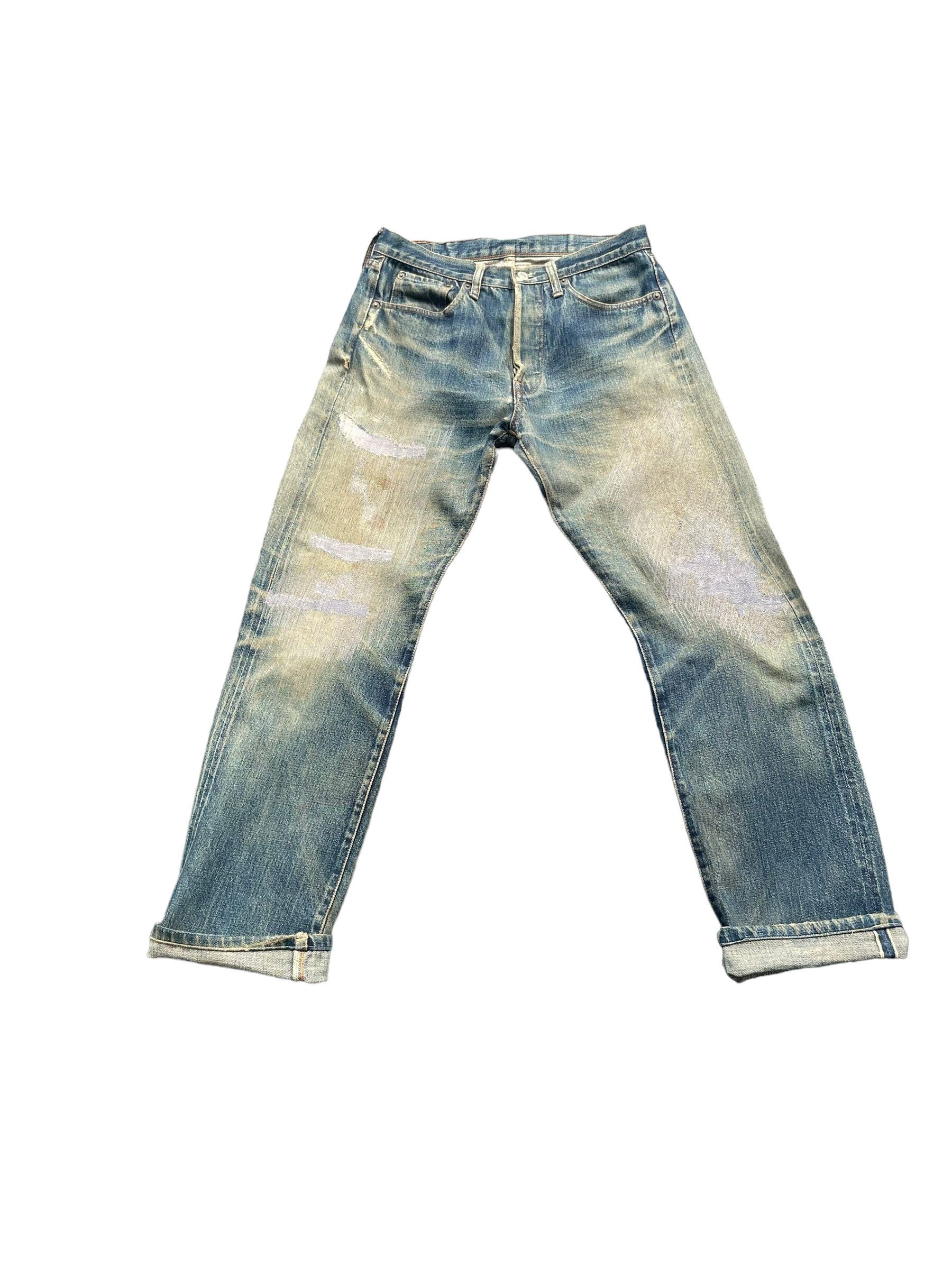Denime Vintage Denime Selvedge Distresed & Rework Denim Size US 30 / EU 46 - 1 Thumbnail