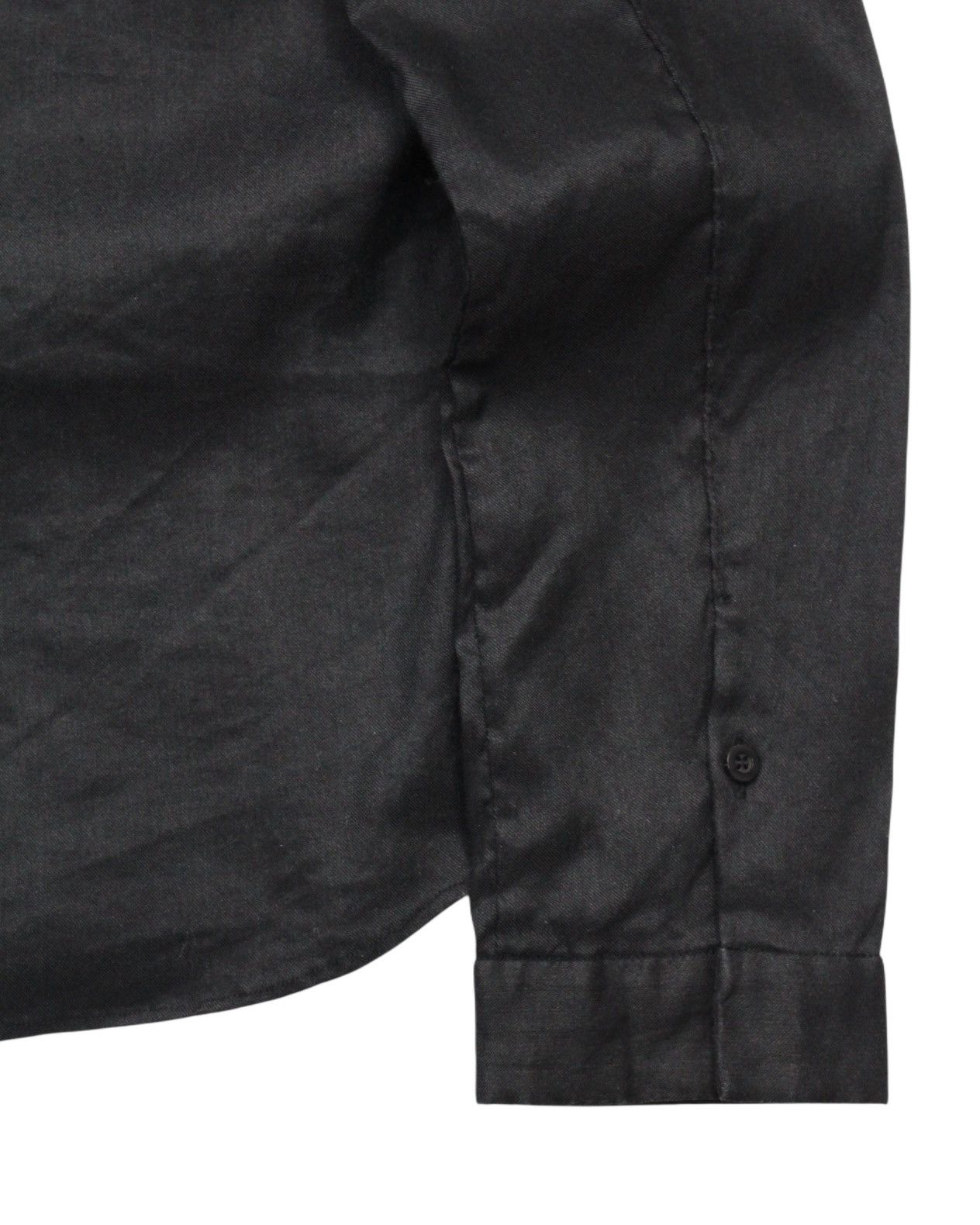 junhashimoto 2000S WJK CLASSIC BLACK HIDDEN PLACKET LINEN MINIMAL SHIRT Size US L / EU 52-54 / 3 - 5 Thumbnail