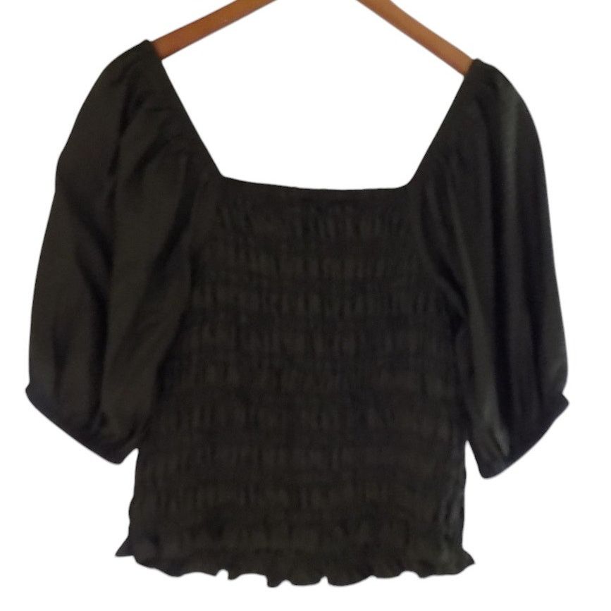Old Navy Old Navy Top Women Medium Olive Green Milkmaid Coquette Size M / US 6-8 / IT 42-44 - 2 Thumbnail