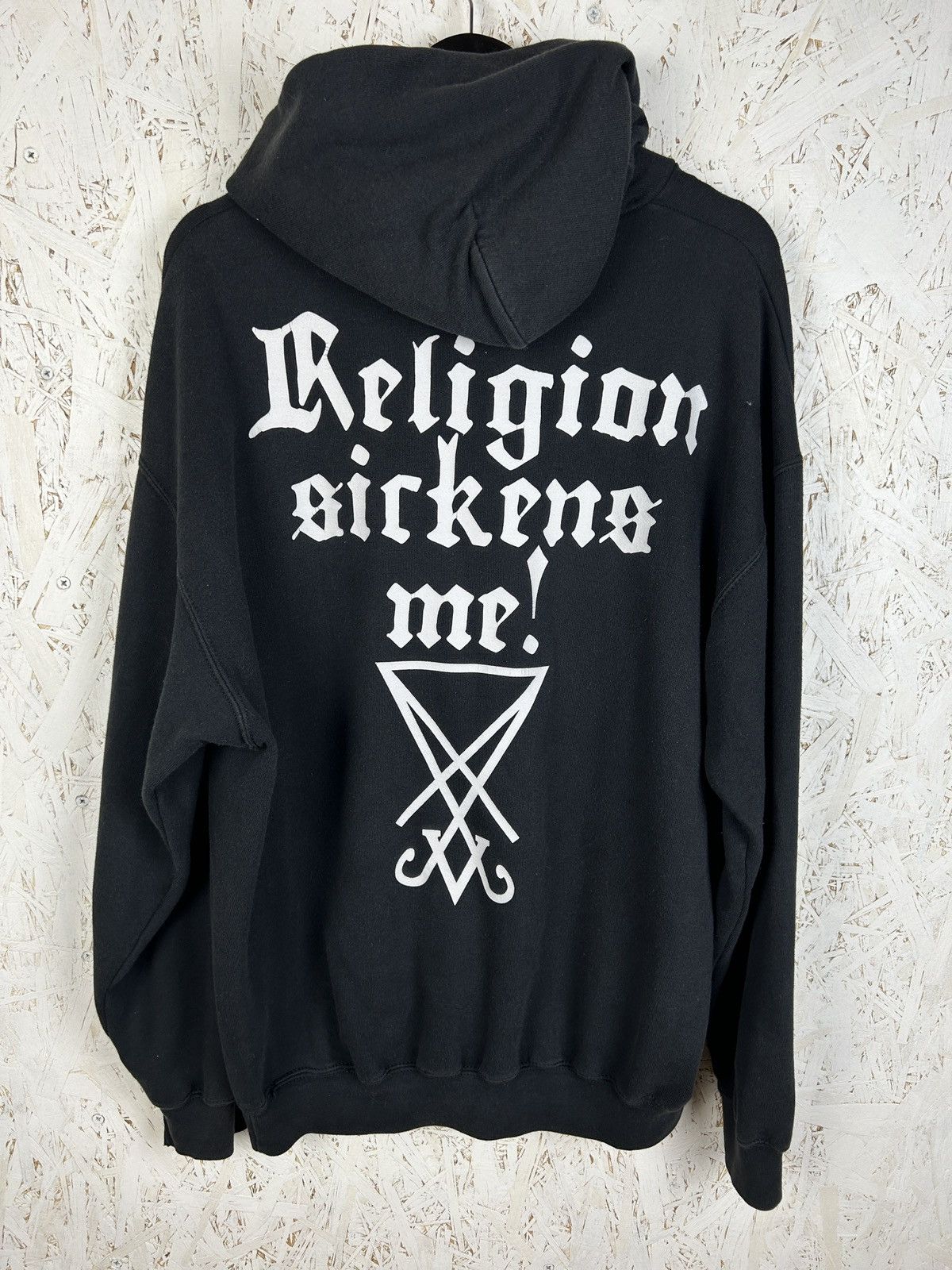 Band Tees 00s Dimmu Borgir In Sorte Diaboli Black Metal Band Hoodie XL Size US XL / EU 56 / 4 - 6 Thumbnail