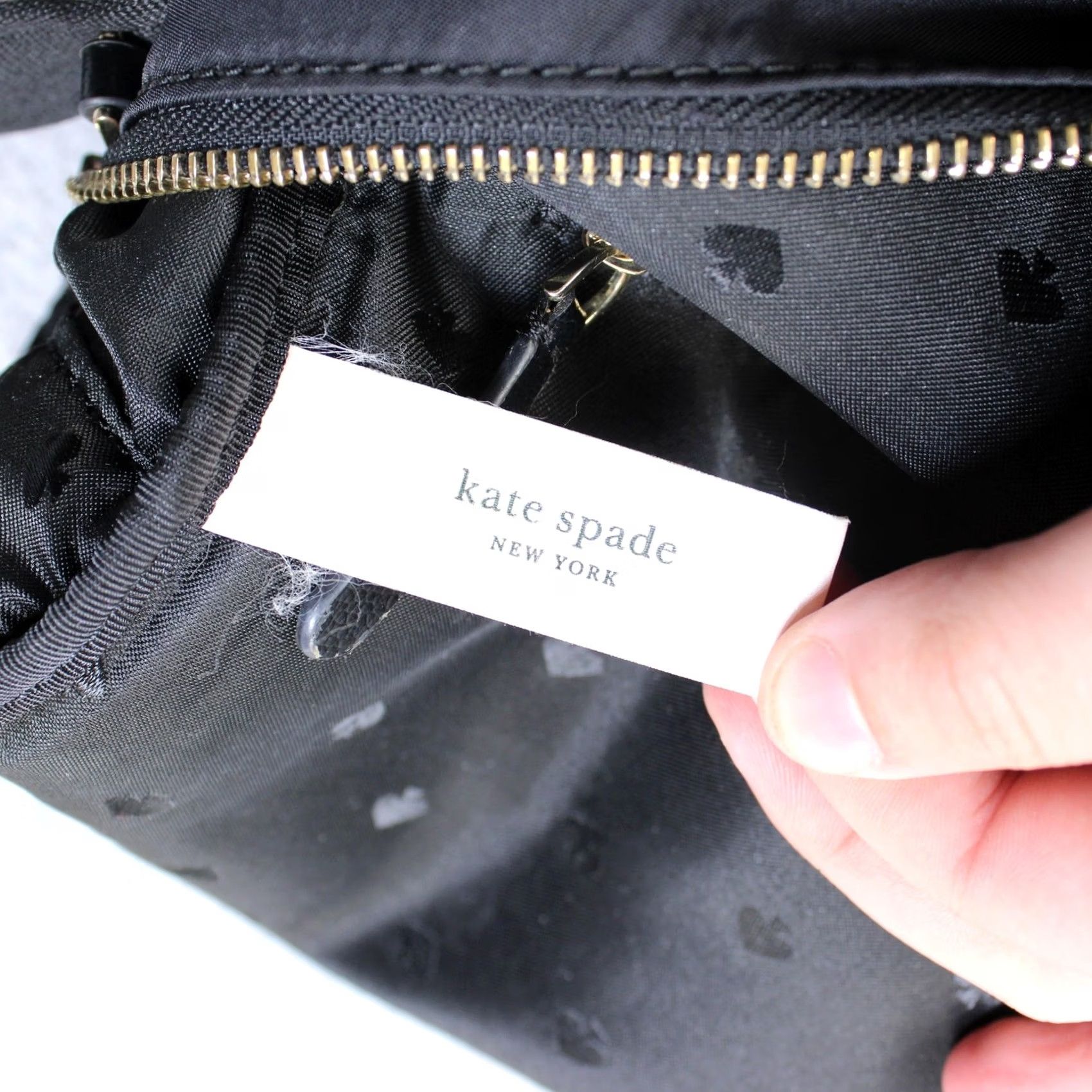 Vintage Kate Spade Backpack Women Small Black Nylon Gold Zip Casual Travel Wallet Size ONE SIZE - 3 Thumbnail