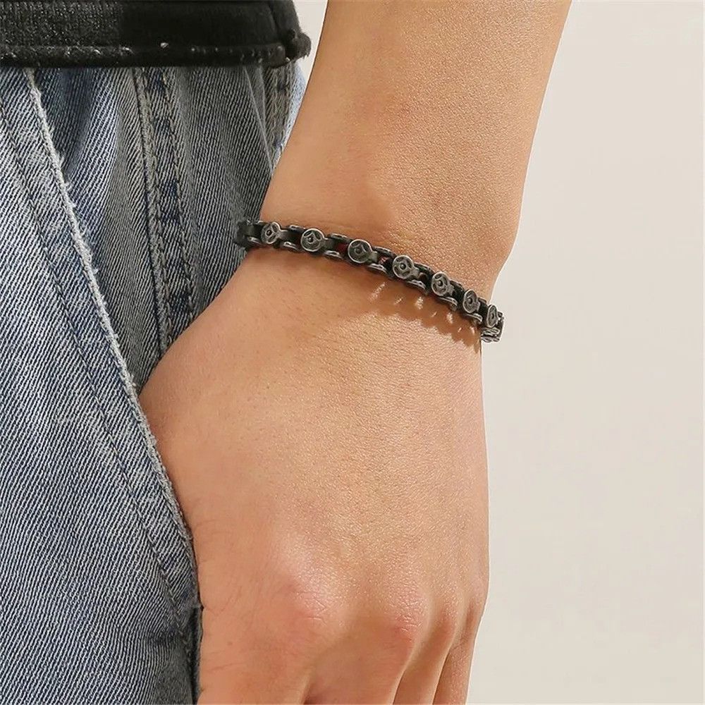 Other Vintage Oxidized Black Chain Bracelet Bangles Gift For Him Size ONE SIZE - 6 Thumbnail