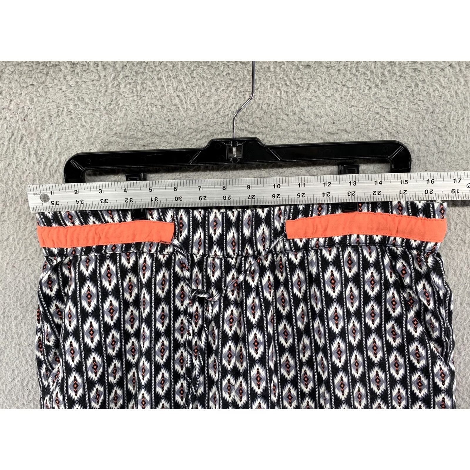 Vintage UMGEE Womens BOHO Hippie Drawstring Aztec Tribal Pattern Pants L Pants Oatmeal Pockets 90s Style Womens Regular Size 36" / US 14 / IT 50 - 6 Thumbnail