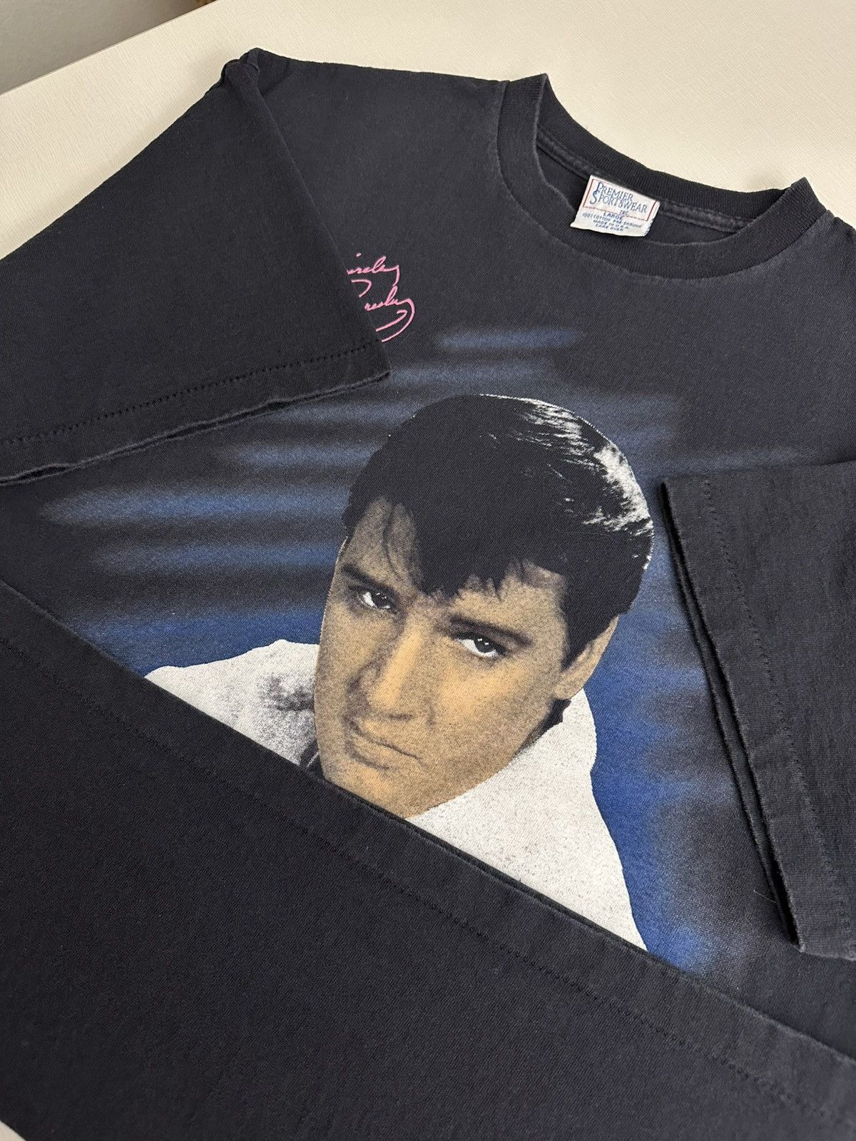 Vintage Vintage 1994 Elvis Presley Portrait Big Face Single Stitch L Size US L / EU 52-54 / 3 - 5 Thumbnail
