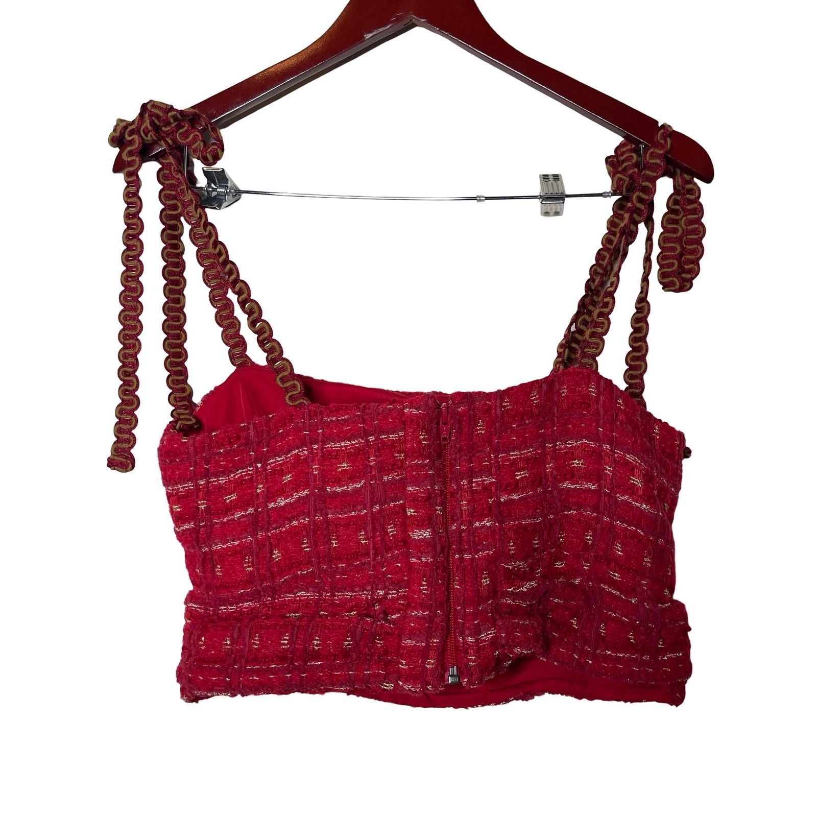 Other Koch cherry red tweed Lila crop top sz M Size M / US 6-8 / IT 42-44 - 5 Thumbnail