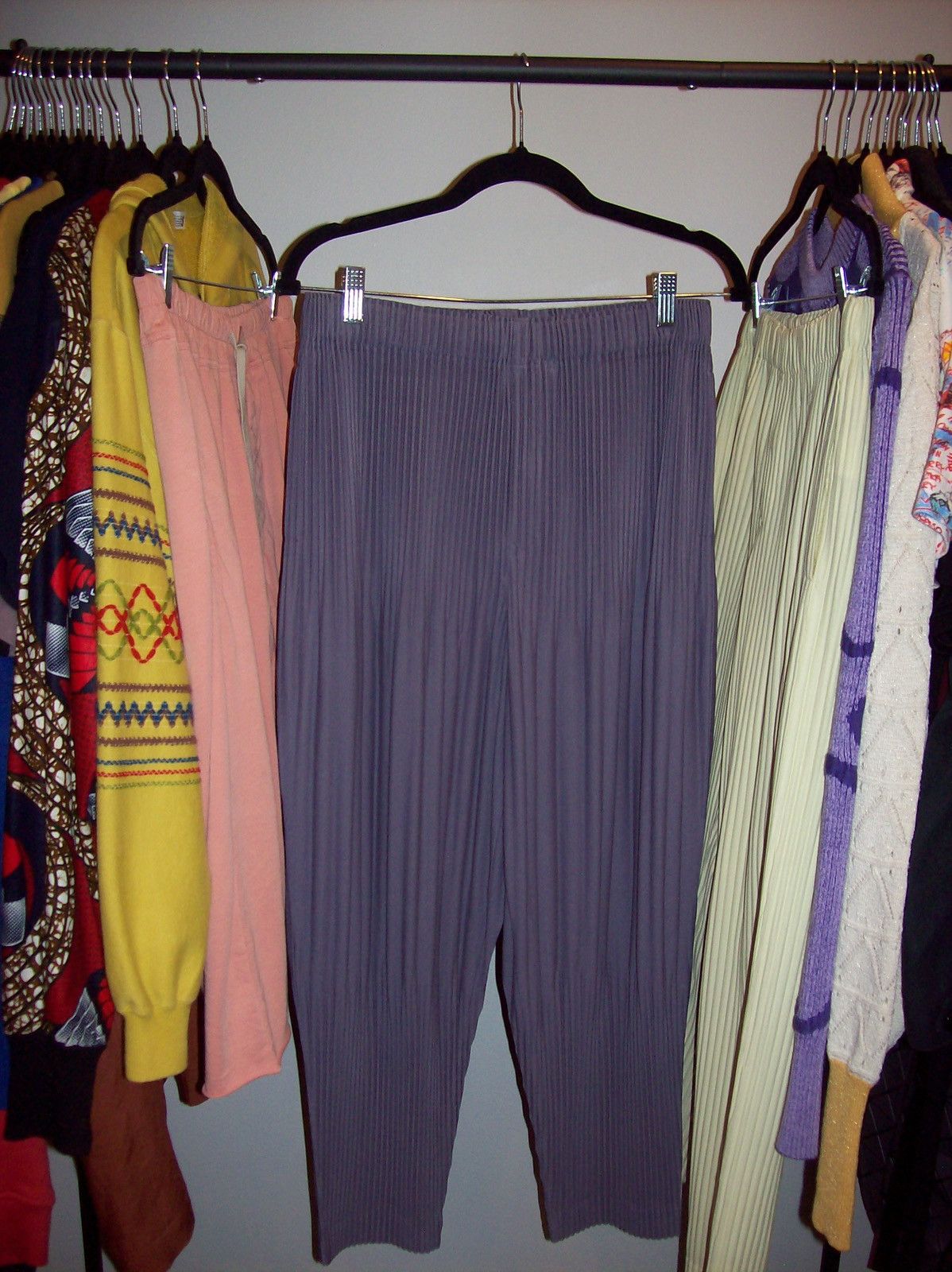 Homme Plisse Issey Miyake Homme Plissé Issey Miyake Purple Monthly Color Trouser Size US 29 - 10 Thumbnail