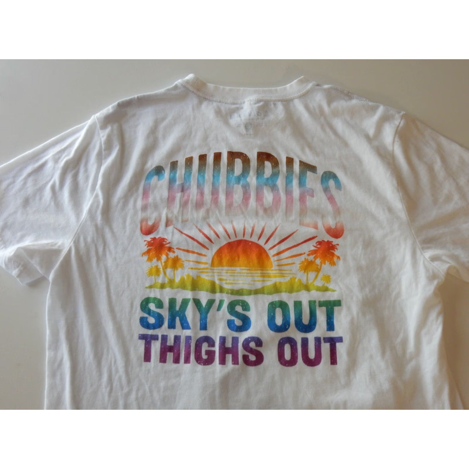Chubbies Chubbies T-Shirt Men's L White Cotton Short Sleeve Graphic Print Shirt Mens L White Size US L / EU 52-54 / 3 - 2 Thumbnail