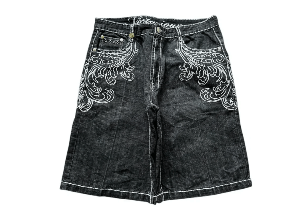 Japanese Brand Loose Denim Shorts Size US 34 / EU 50 - 2 Thumbnail