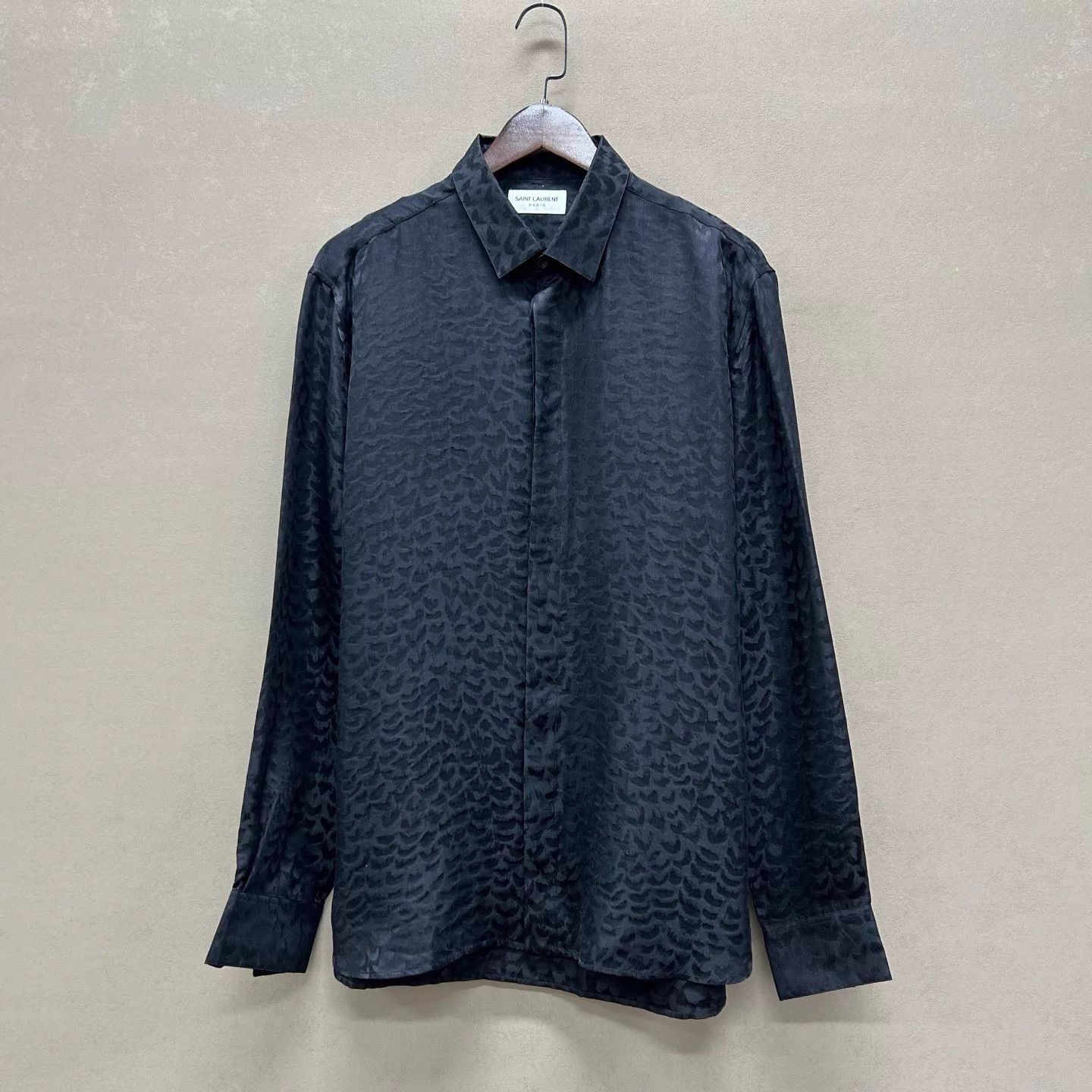 Yves Saint Laurent YSL Silk Subtle Allover Print Shirt Size 40 99 New Size US M / EU 48-50 / 2 - 1 Thumbnail