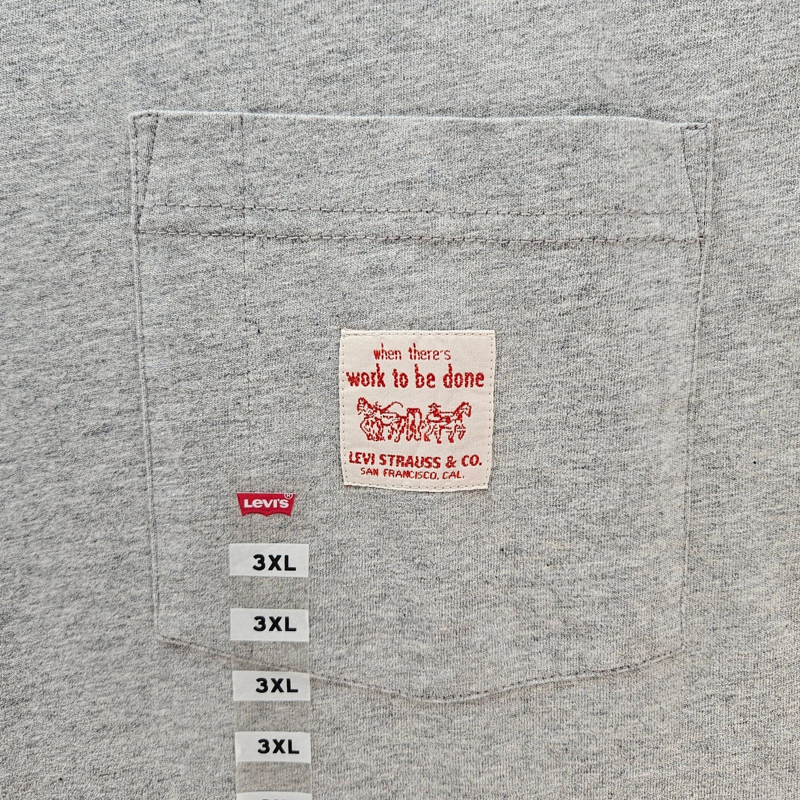 Levi's LEVI'S MEN'S 3XL SHORT SLEEVE WORKWEAR TSHIRT GREY LOOSE FIT Size US XXL / EU 58 / 5 - 2 Thumbnail