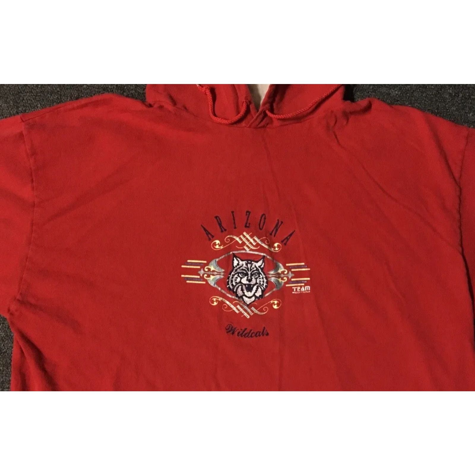 Vintage VINTAGE 90s Arizona Wildcats Hoodie Shirt M Red College Grunge Track University USA Arizona State University Sport Vintage Shirt Mens Size US M / EU 48-50 / 2 - 5 Thumbnail