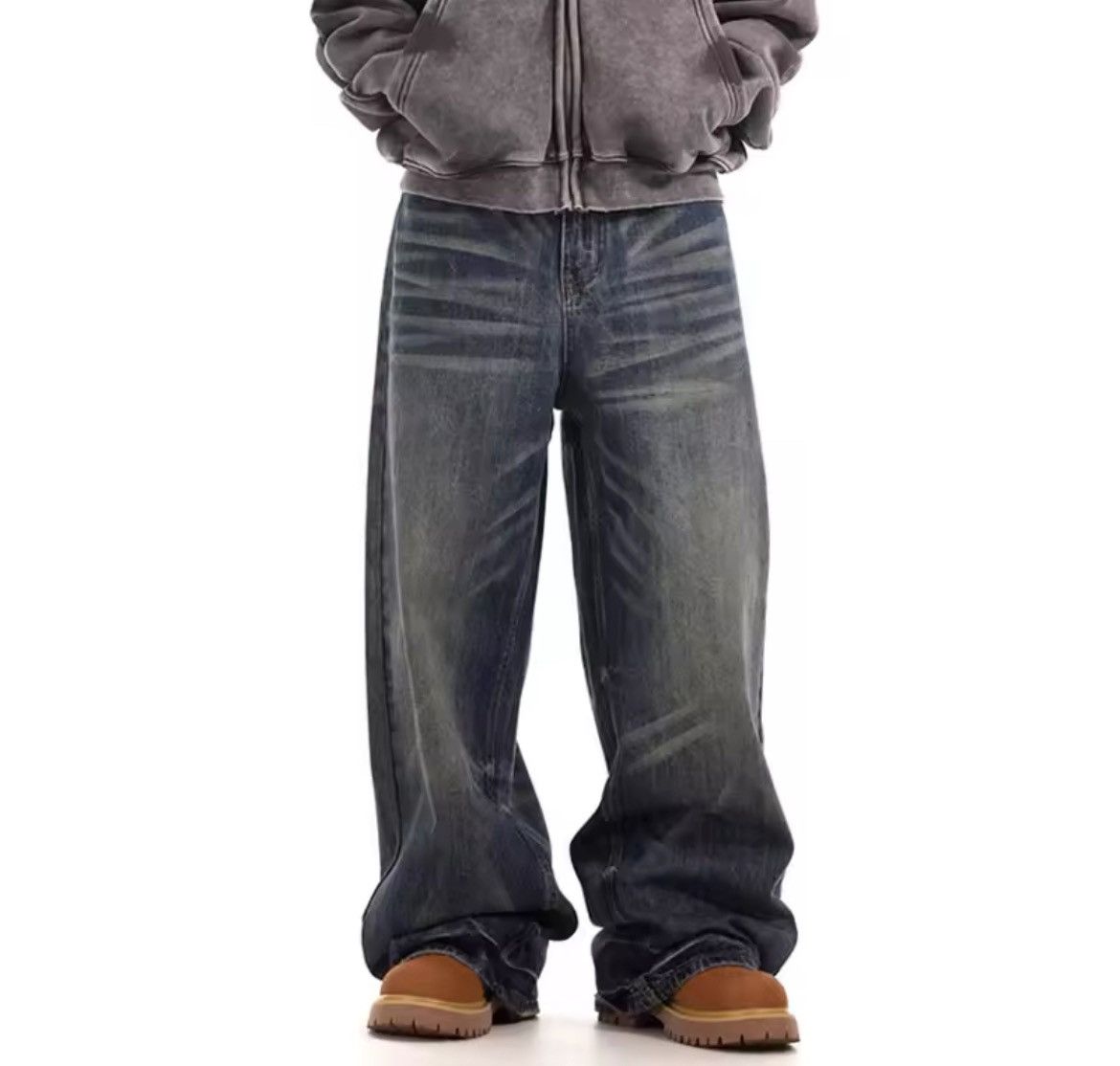 Jean Vintage Washed Loose Straight Jeans Size US 32 / EU 48 - 1 Thumbnail