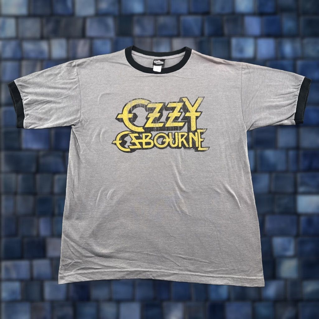 Vintage VINTAGE Winterland Ozzy Ozbourne Ringer T-shirt Mens Size L Gray Graphic Print Short Sleeve Crew Neck 2004 90s Grunge Rock Band Tee Size US L / EU 52-54 / 3 - 1 Thumbnail