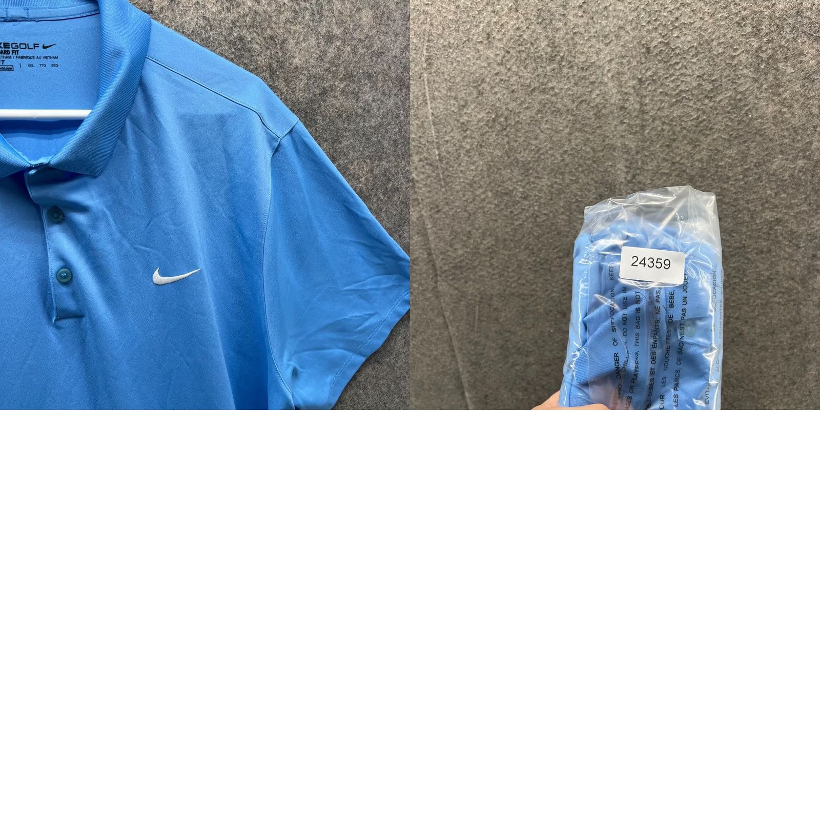 Nike Nike Polo Shirt Men -Athletic Dri Fit Golf Blue Fabric Blended Polyester Mens 2XL Size US XXL / EU 58 / 5 - 9 Thumbnail