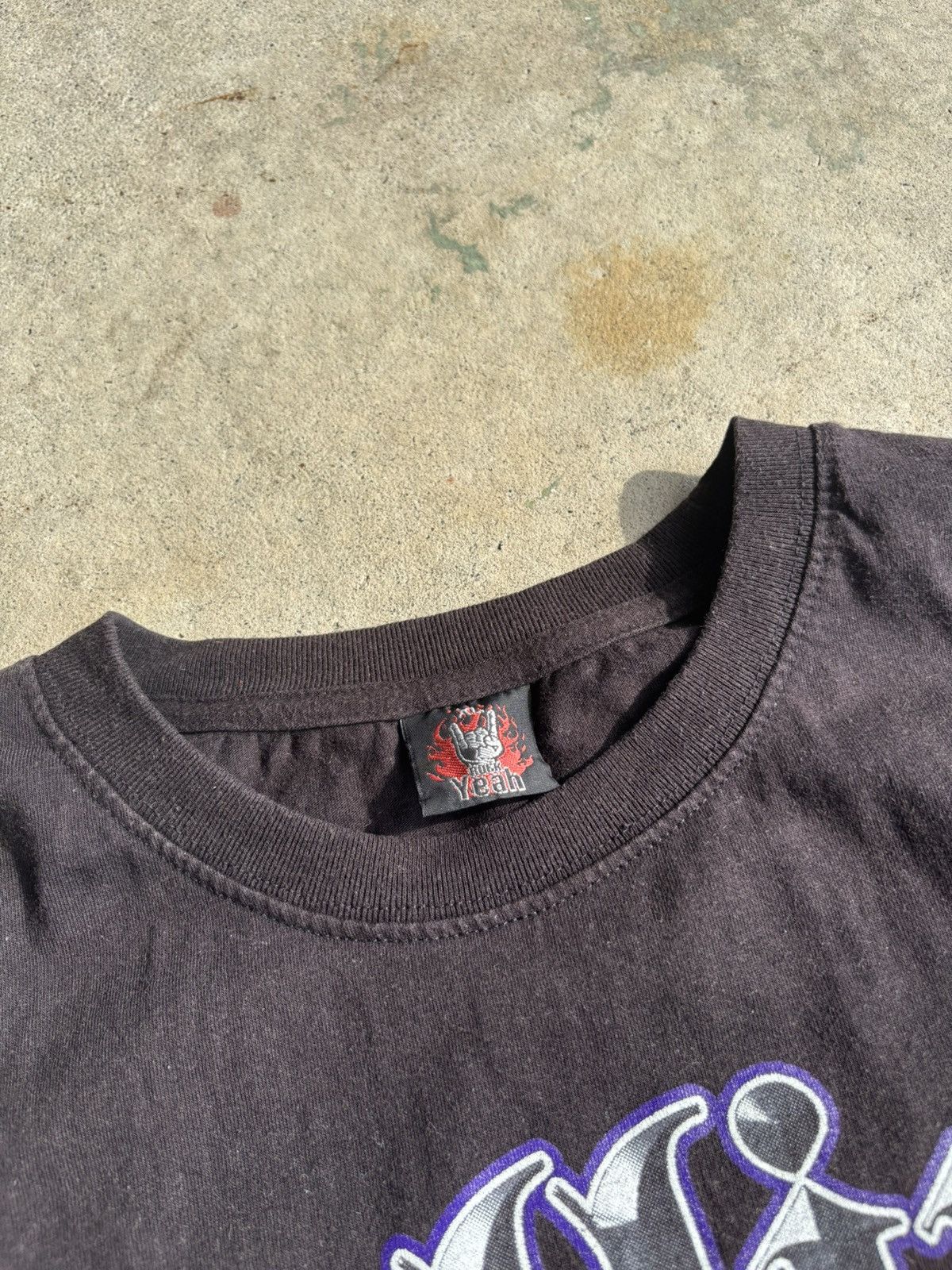 Band Tees Crazy 90s Rolling Stones Flames Y2K Boxy Faded Black Tee Size US XL / EU 56 / 4 - 4 Thumbnail