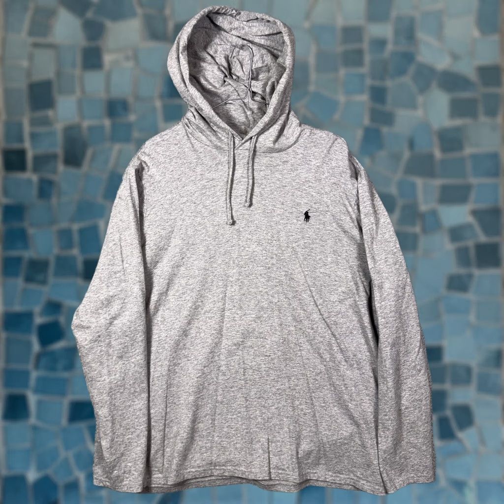 Polo Ralph Lauren Polo Ralph Lauren Hoodie Mens XL Pullover Sweatshirt Lightweight Heather Gray Size US XL / EU 56 / 4 - 1 Thumbnail
