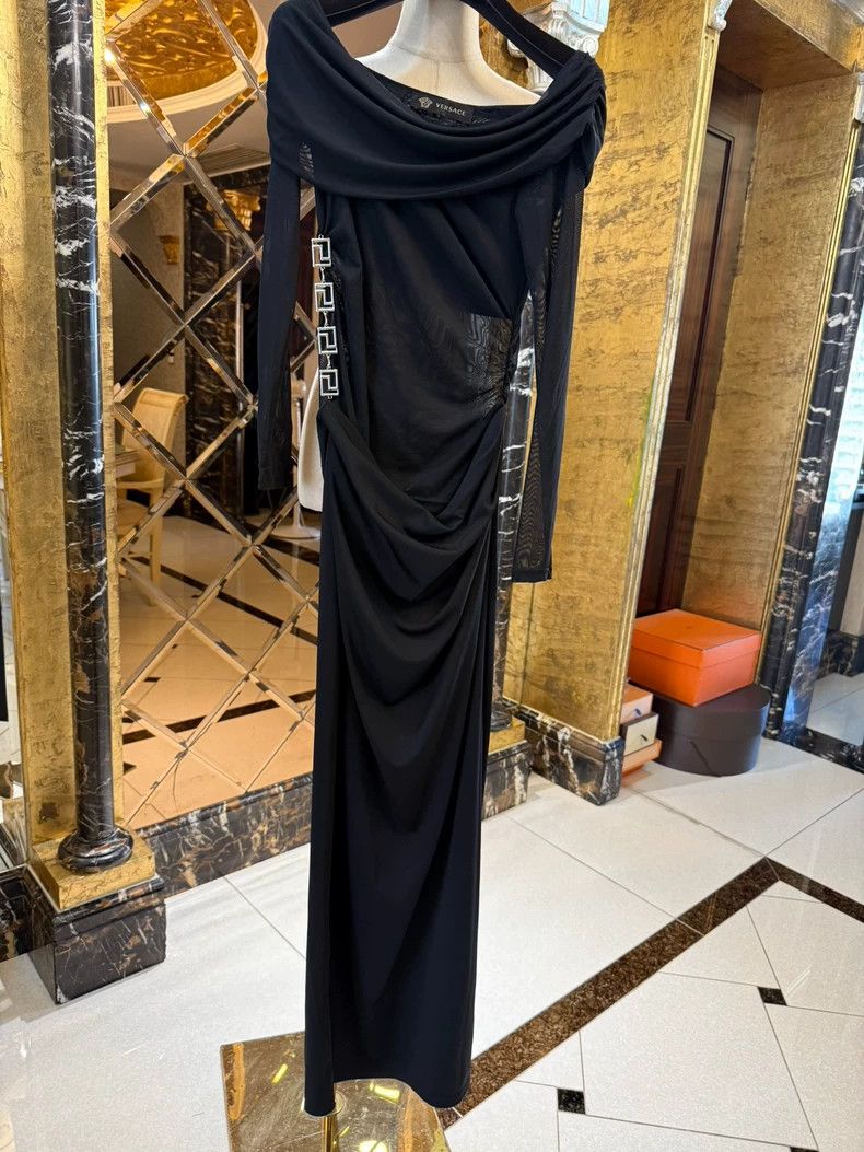 Versace Versace One-shoulder mesh patchwork dress Size M / US 6-8 / IT 42-44 - 2 Thumbnail